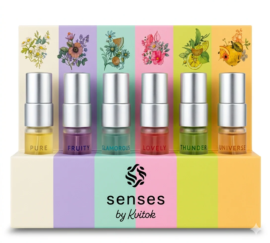 Kvitok Senses Sada vzorků toaletních parfémů (6 x 2 ml)