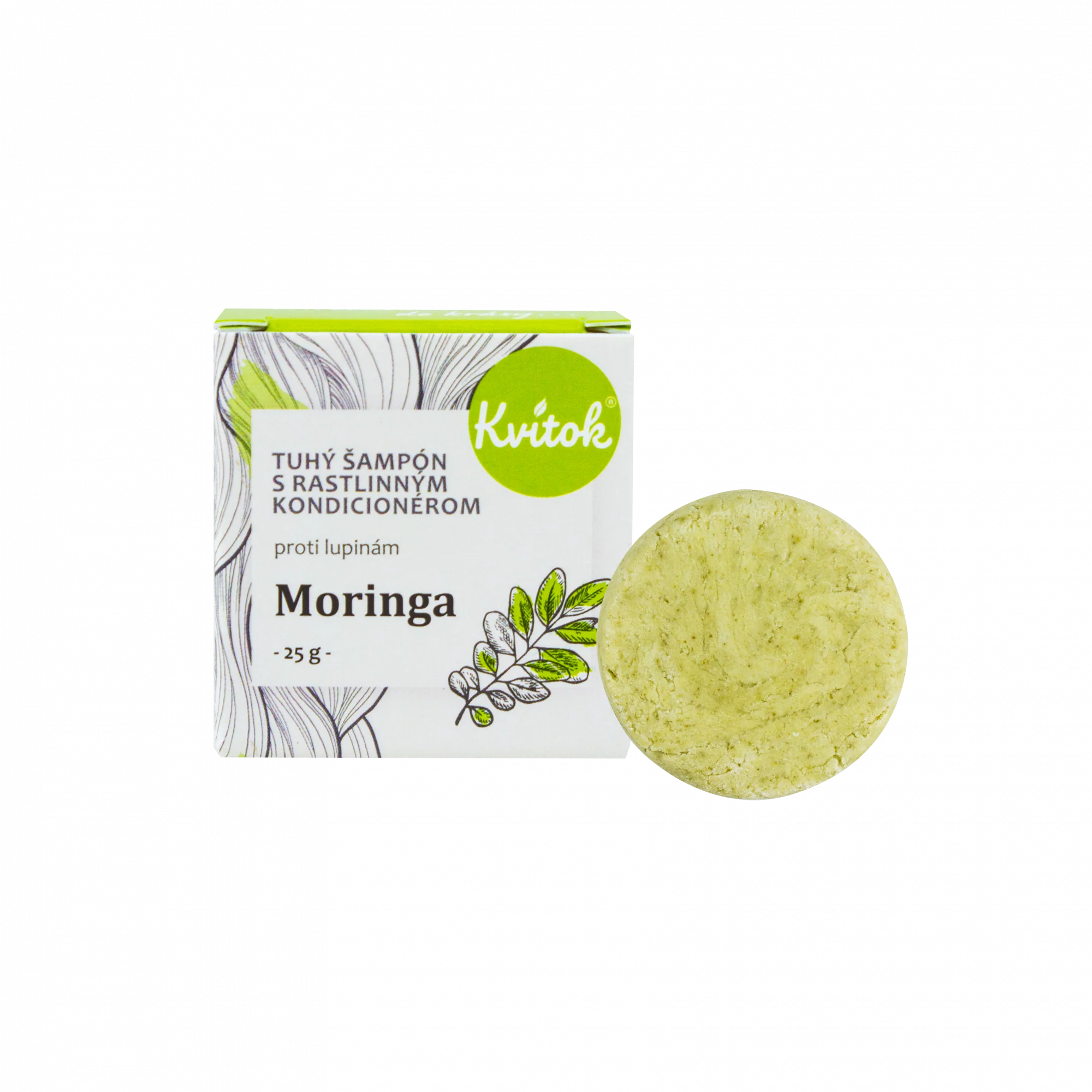 Kvitok Tuhý šampon s kondicionérem proti lupům Moringa