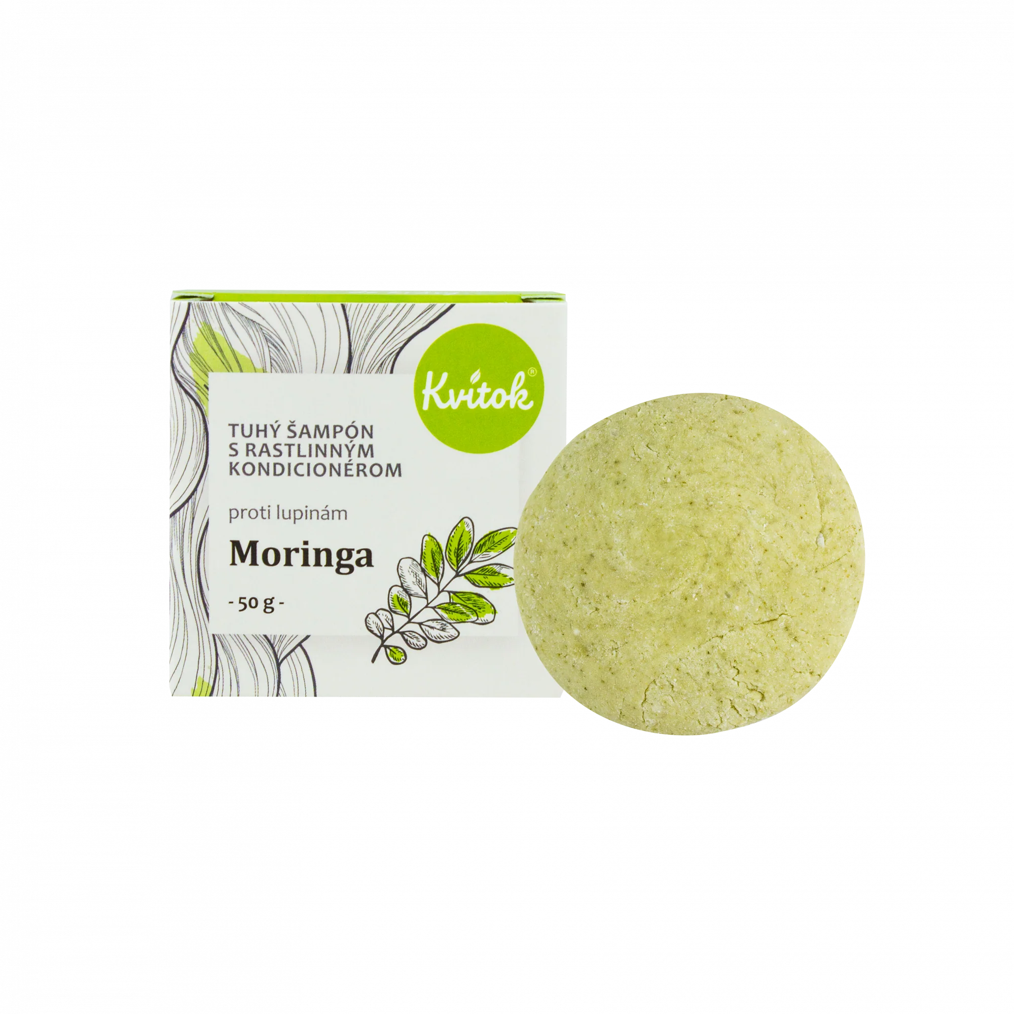 Kvitok Tuhý šampon s kondicionérem proti lupům Moringa - Image 2
