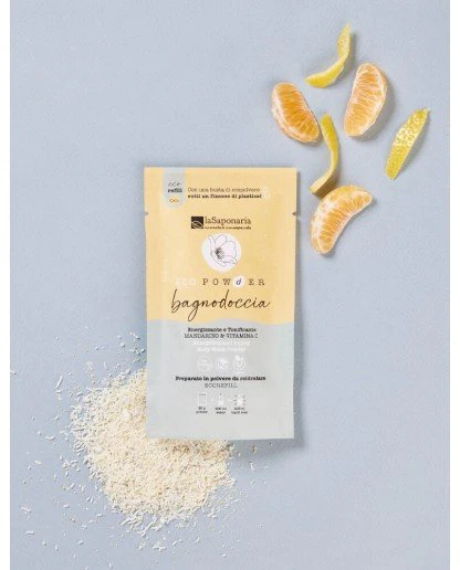 laSaponaria Energizující sprchový gel v prášku - mandarinka a vitamin C (25 g) - Image 2