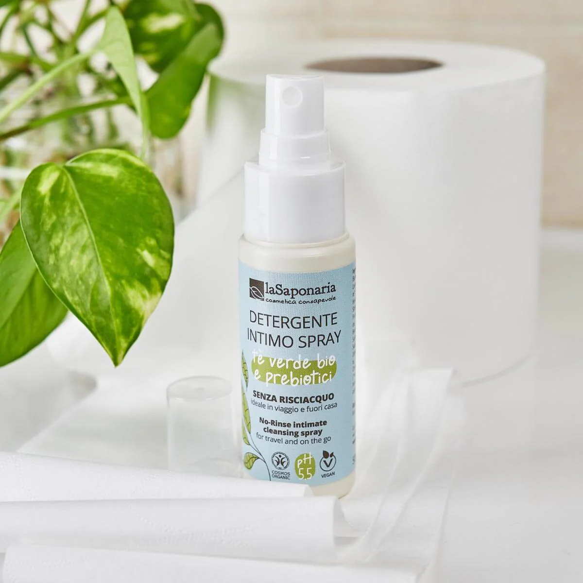laSaponaria Intimní sprej bezoplachový se zeleným čajem BIO (50 ml) - Image 3