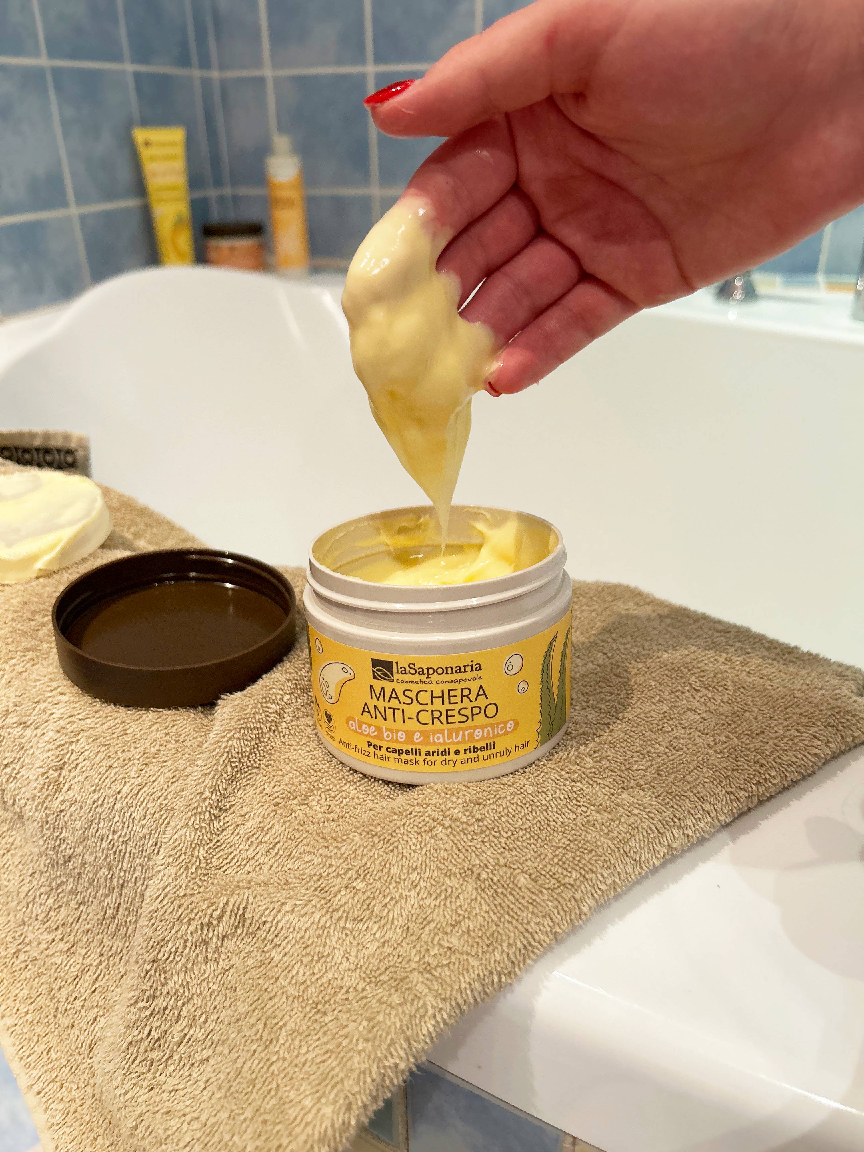 laSaponaria Maska proti krepatění vlasů s aloe vera a kyselinou hyaluronovou (200 ml) - Image 3