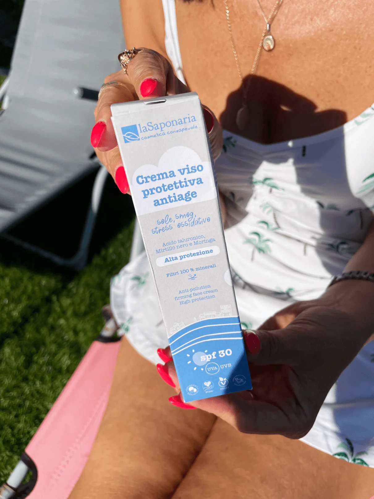 laSaponaria Zpevňující a ochranný pleťový krém SPF 30 BIO (40 ml) - Image 2