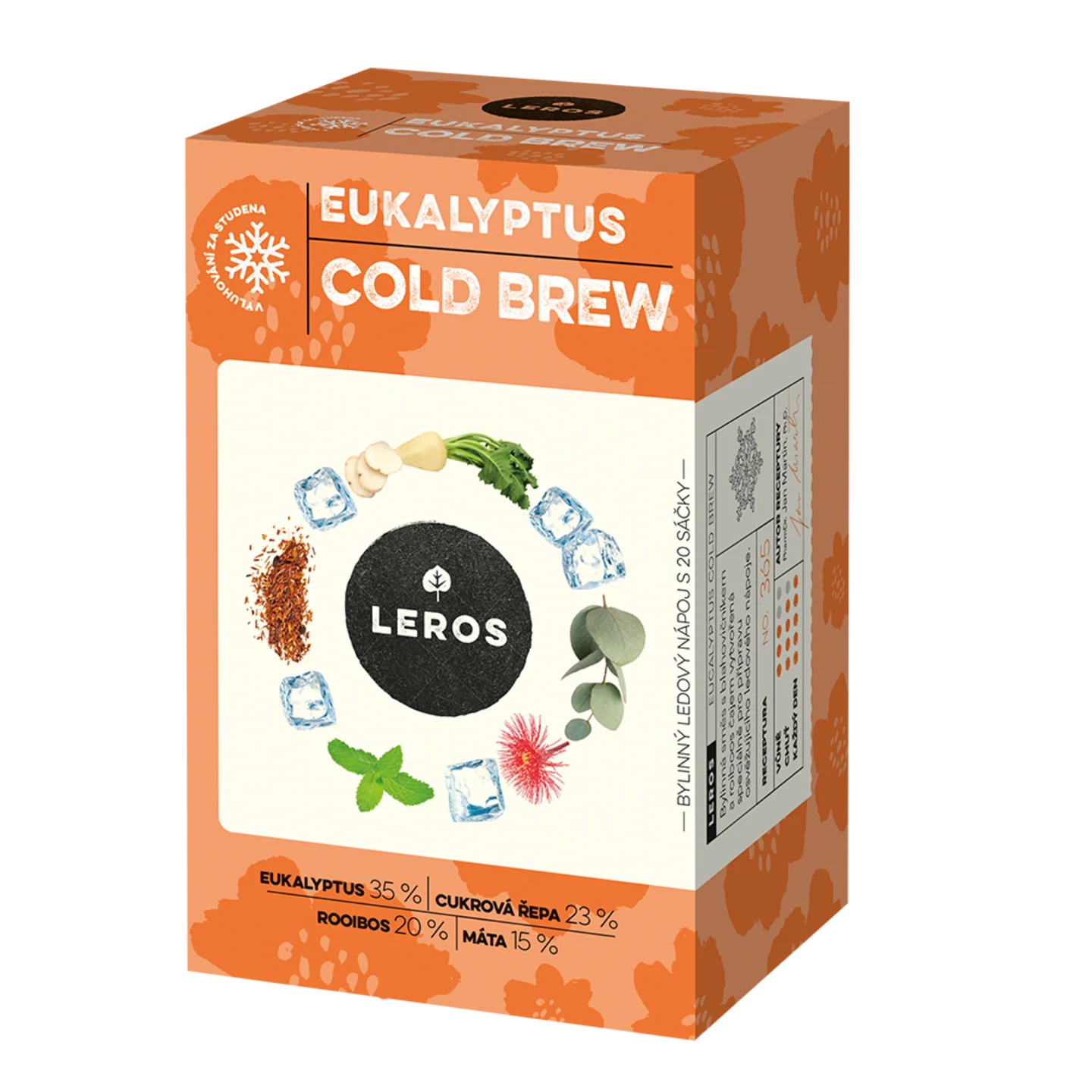 LEROS Bylinná směs Eukalyptus Cold Brew - nálev. sáčky (20 x 1,8 g)
