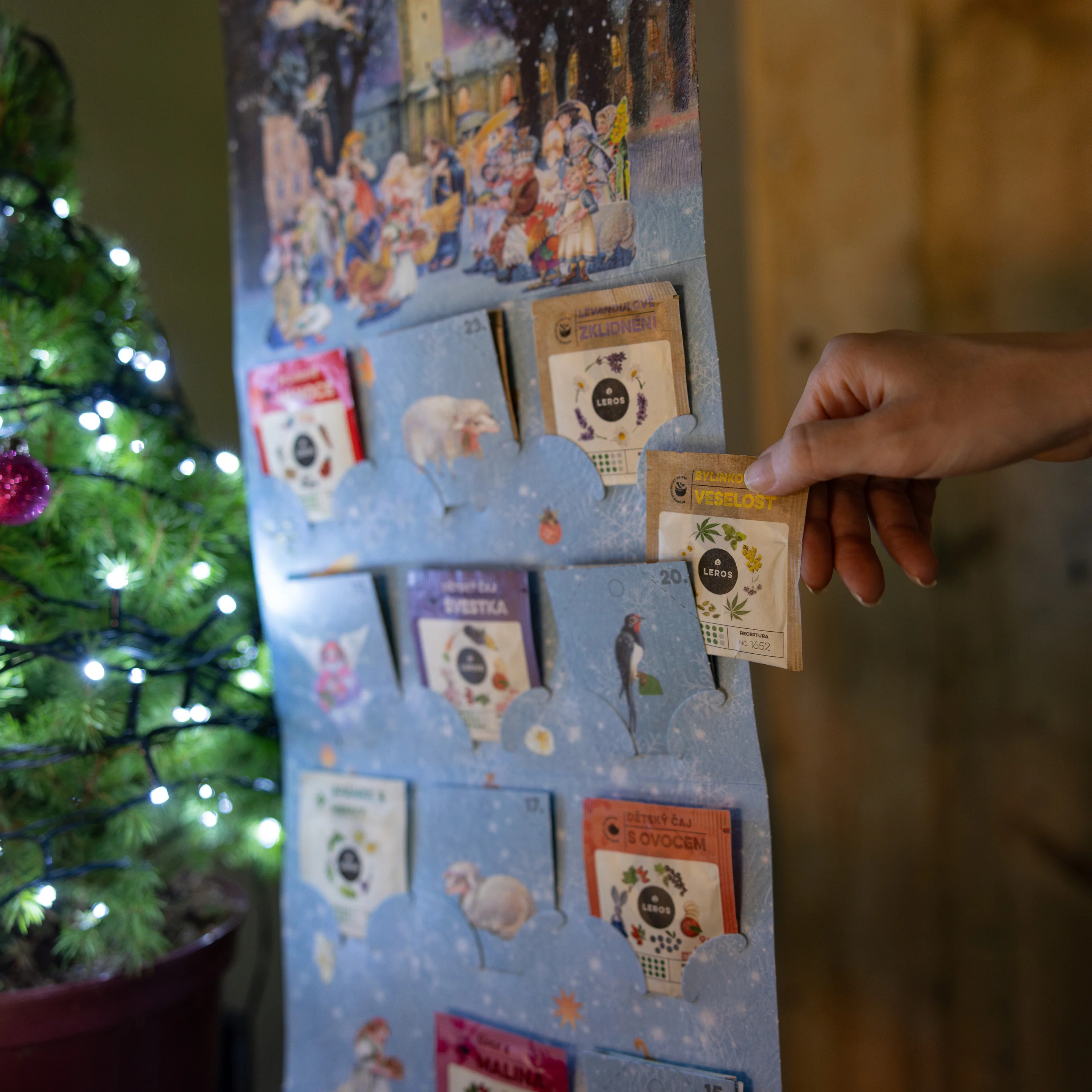 LEROS Bylinný adventní kalendář (24 nálev. sáčků) - Betlém - Image 5