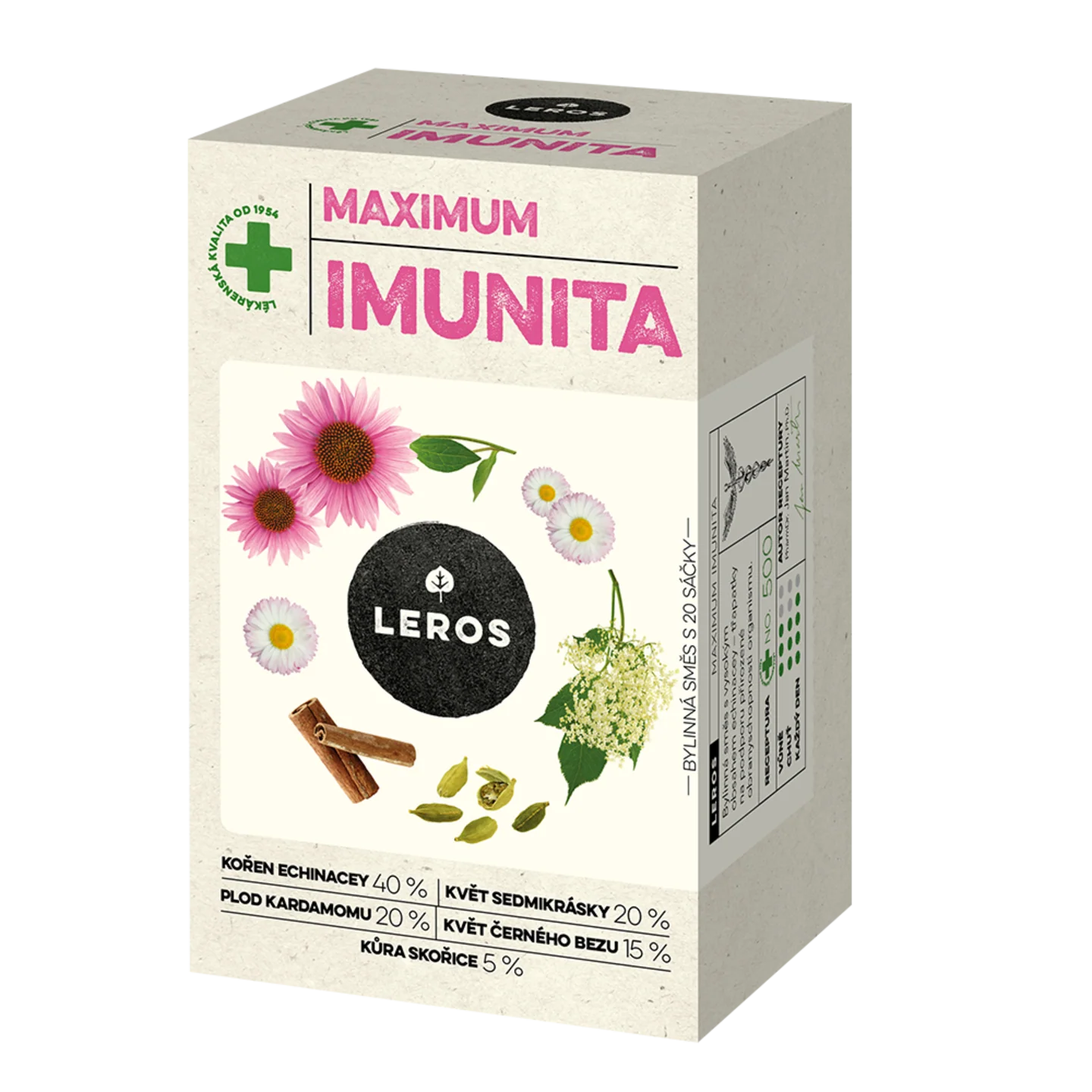 LEROS Bylinný čaj Maximum Imunita - nálev. sáčky (20 x 1,2 g)