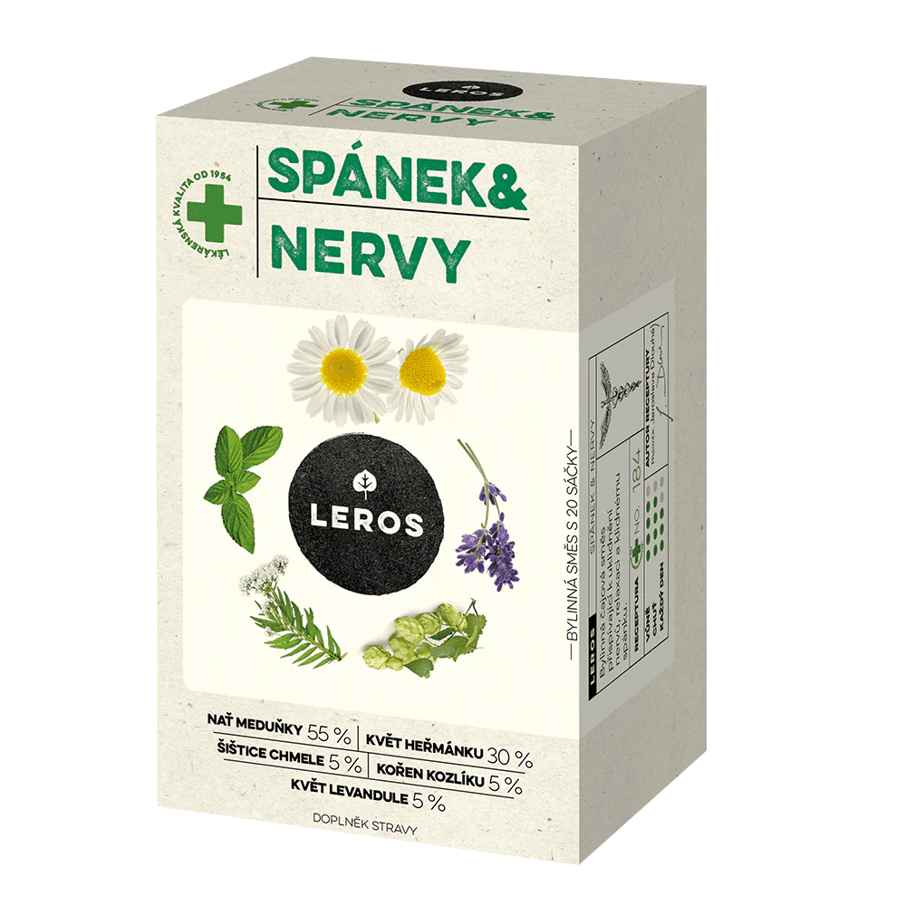 LEROS Bylinný čaj Spánek & Nervy - nálev. sáčky (20 x 1,3 g)