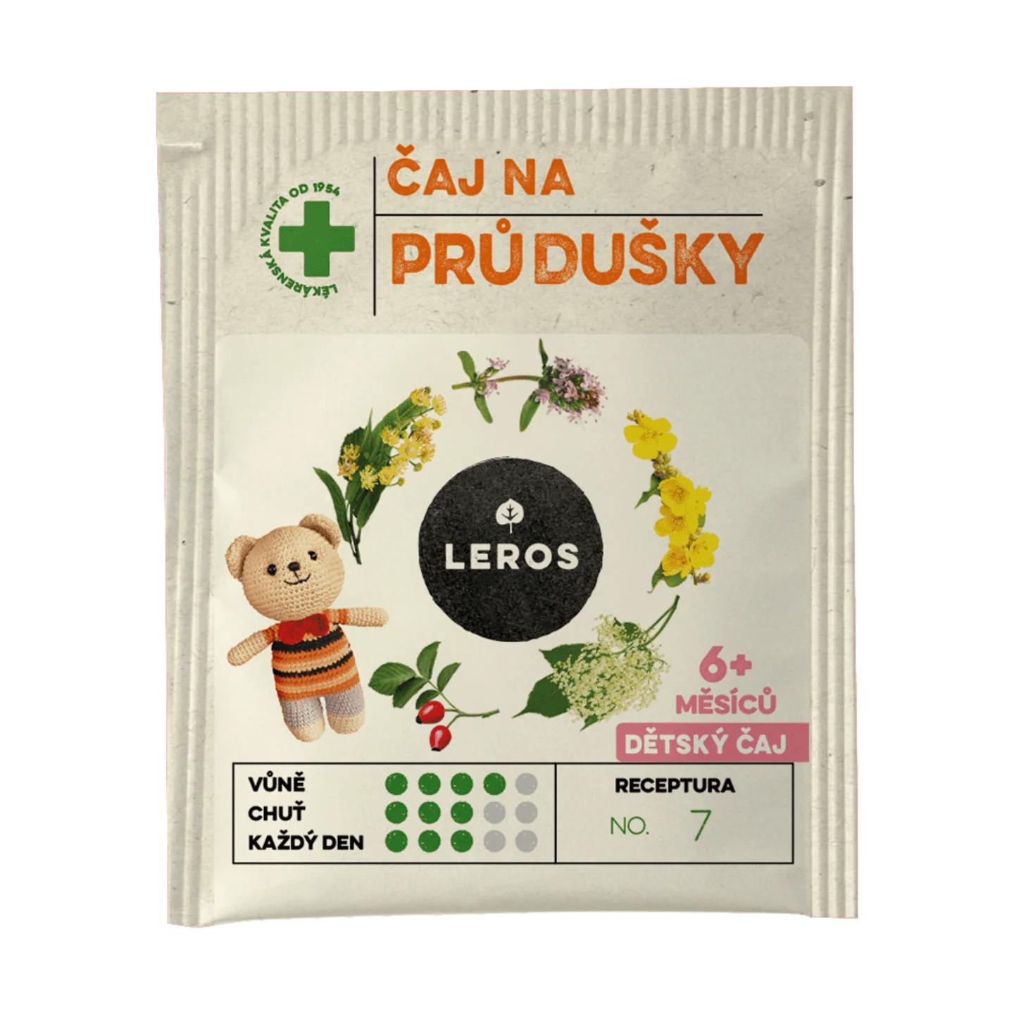 LEROS Dětský čaj na průdušky - nálev. sáčky (20 x 1,5 g) - Image 2