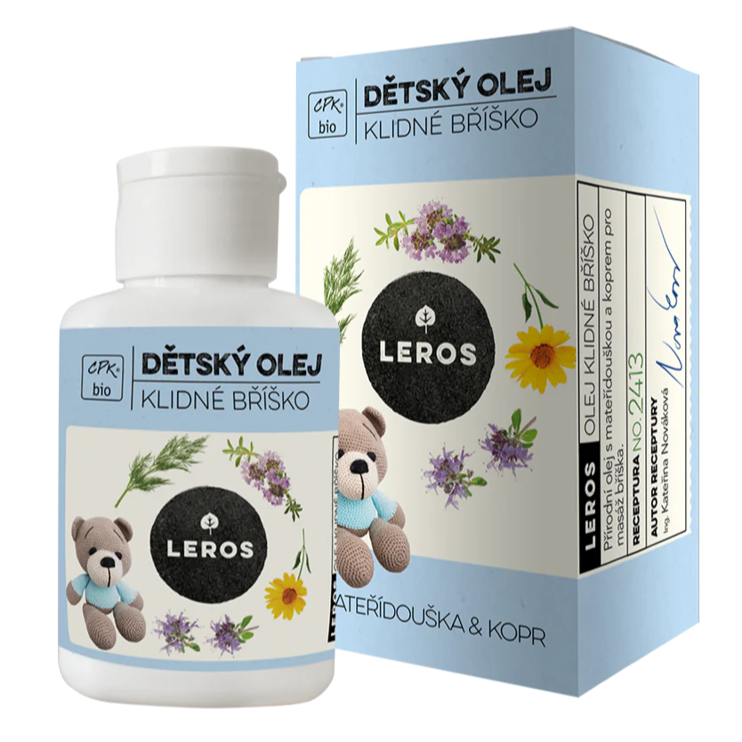 LEROS Dětský olej na klidné bříško BIO (60 ml)