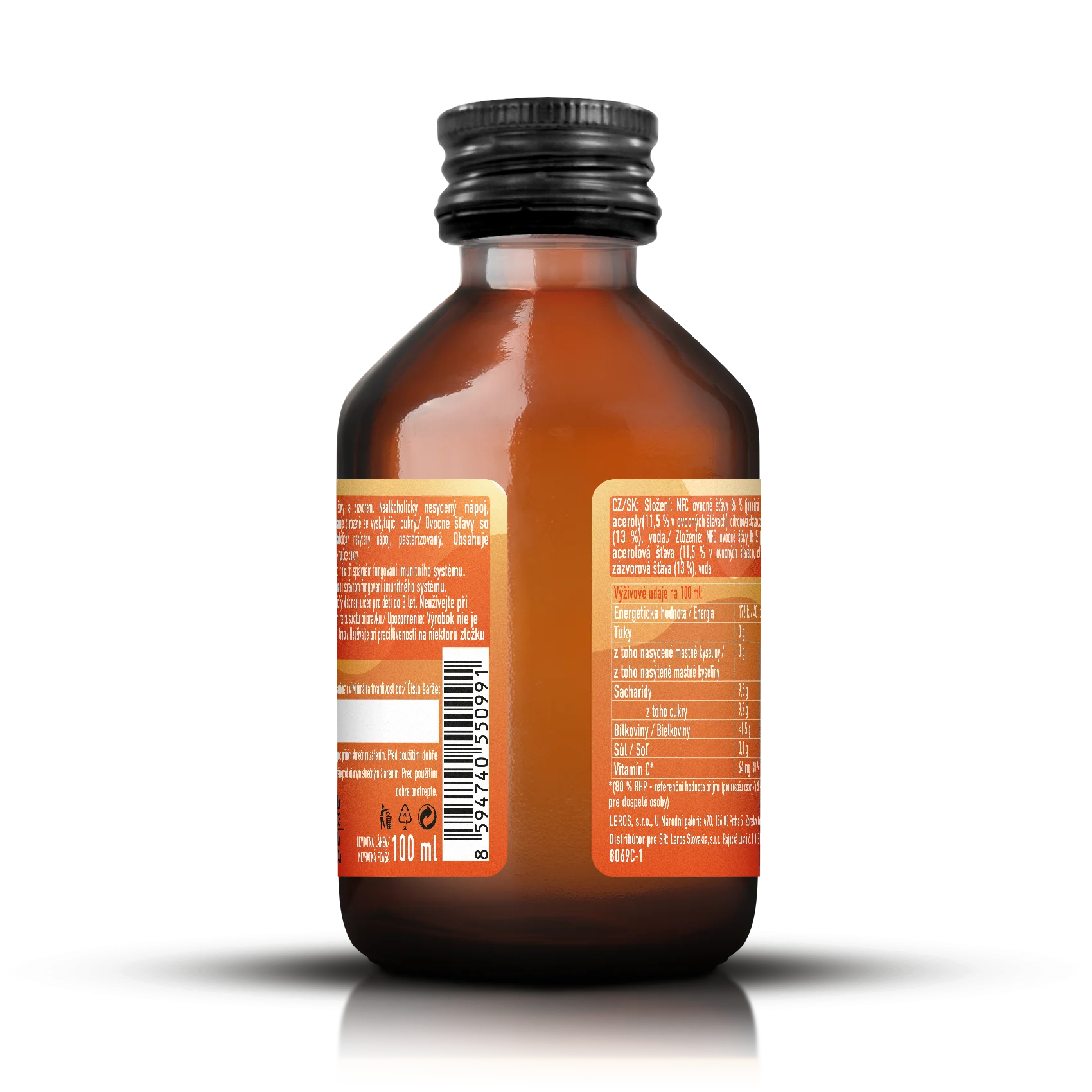 LEROS Healthy booster Zázvor & Acerola Immunity shot (100 ml) - Image 2