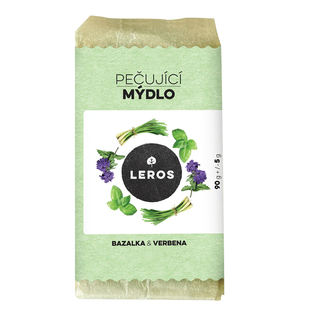 LEROS Pečující mýdlo (90 g) - Bazalka & verbena - Image 3