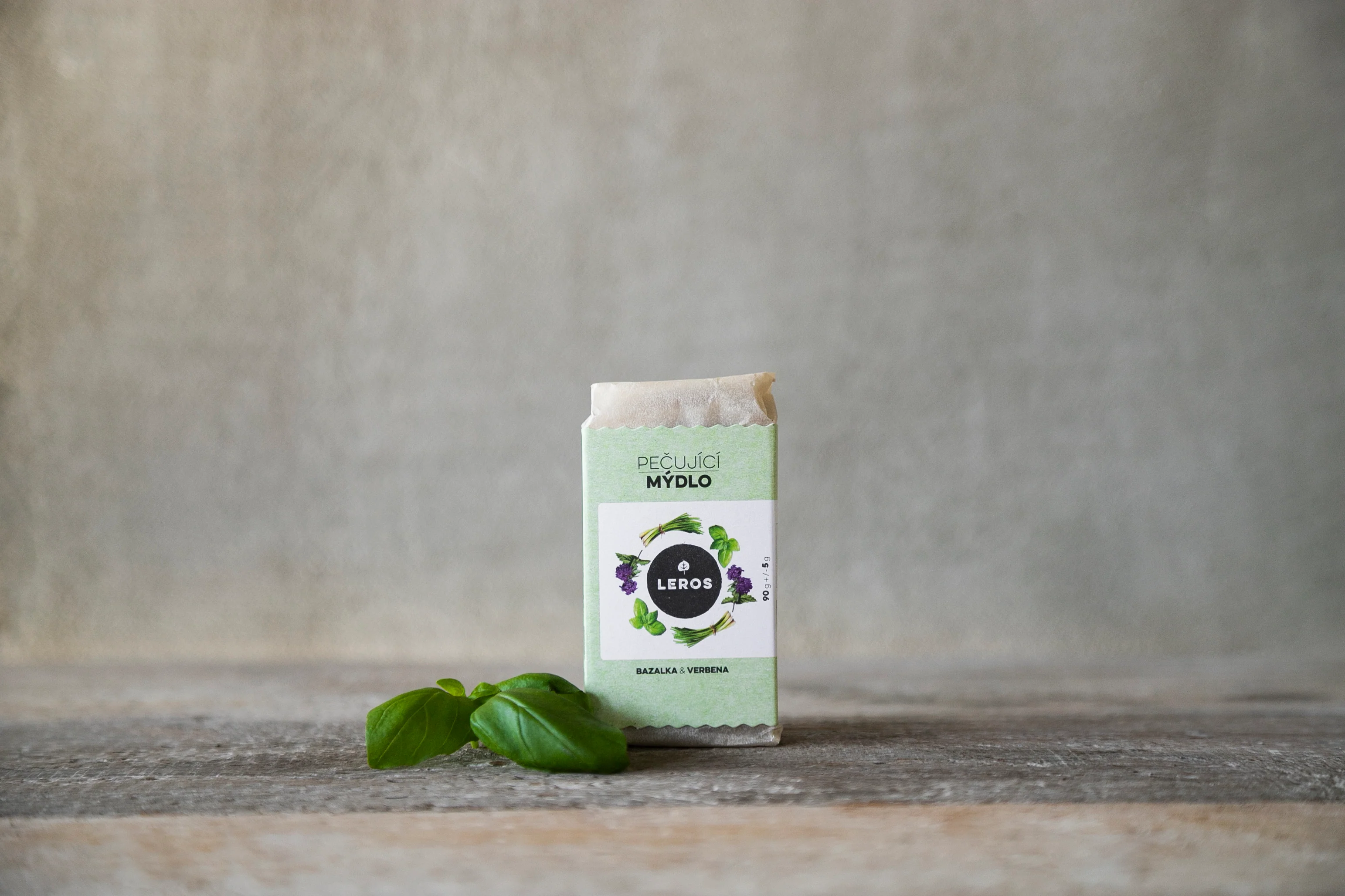 LEROS Pečující mýdlo (90 g) - Bazalka & verbena - Image 4
