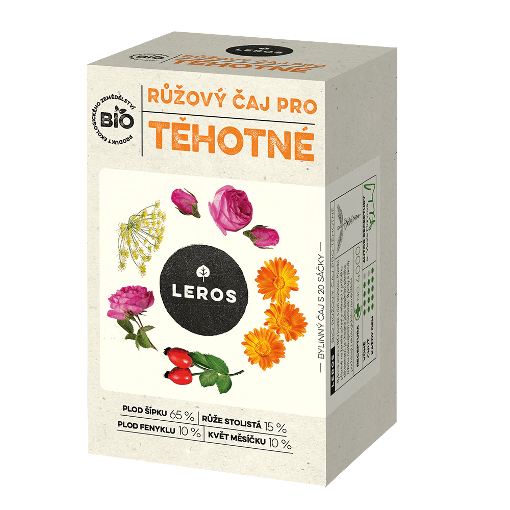 LEROS Růžový čaj pro těhotné BIO - nálev. sáčky (20 x 2 g)
