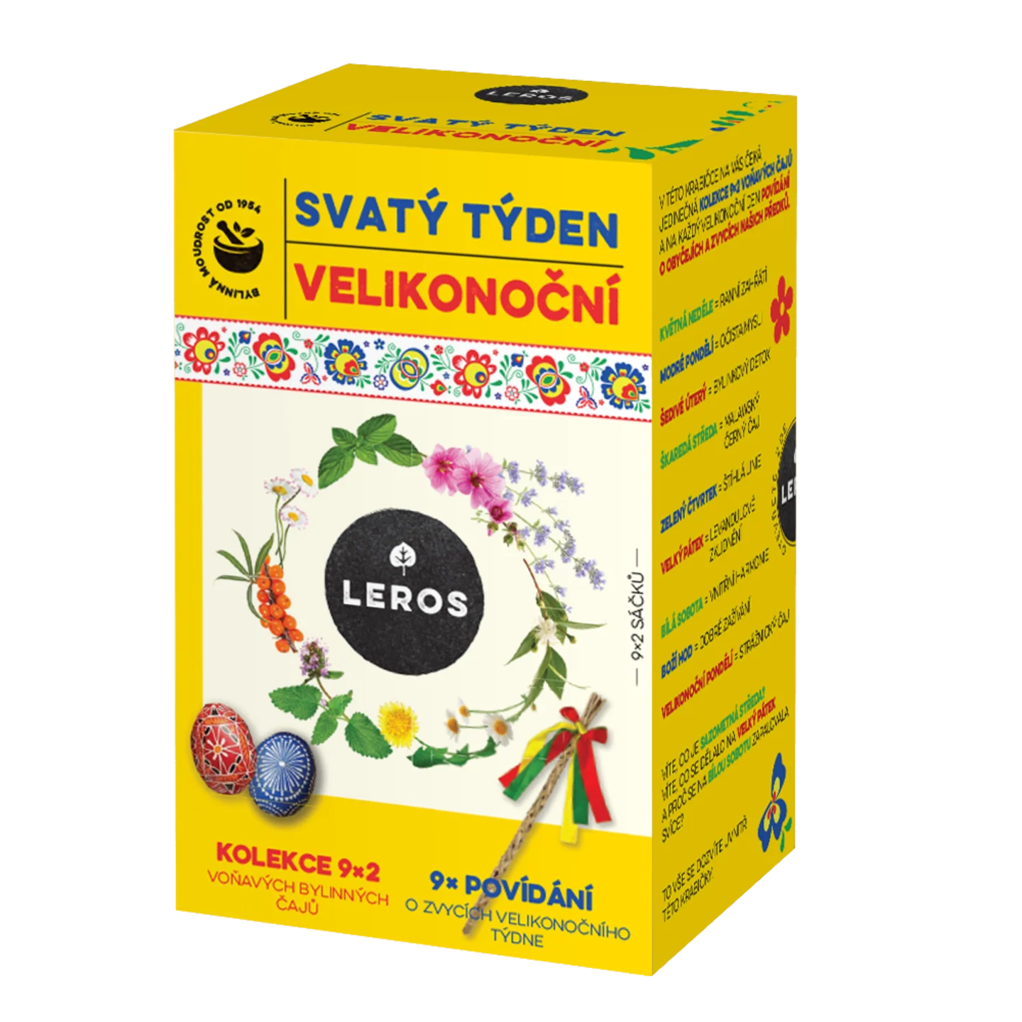 LEROS Sada bylinných čajů Svatý týden velikonoční - nálev. sáčky (9 x 2 ks)