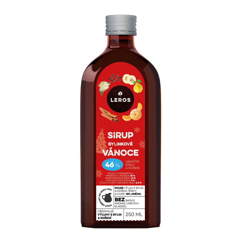 LEROS Sirup Bylinkové Vánoce (250 ml)