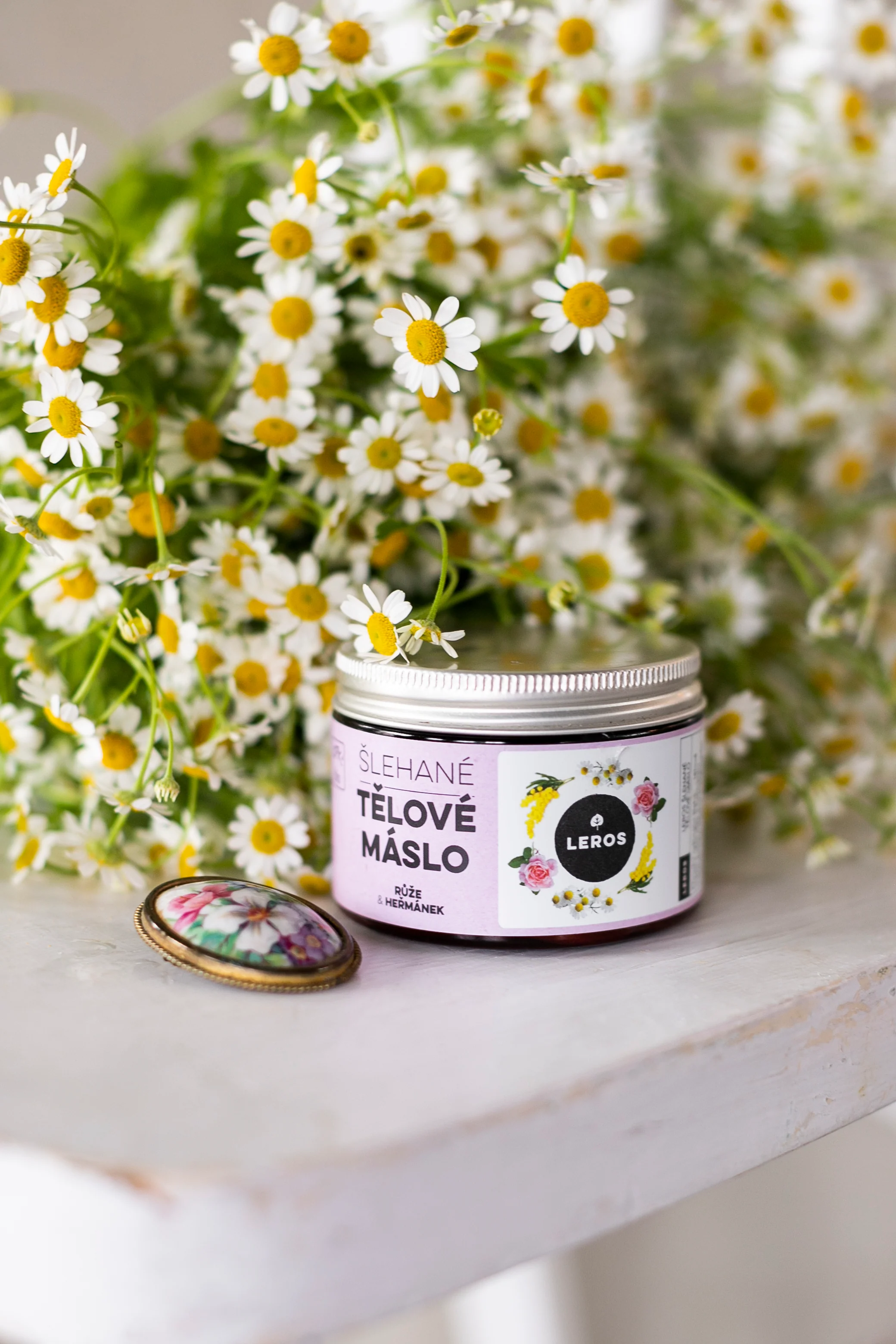 LEROS Šlehané tělové máslo BIO (150 ml) - Růže & heřmánek - Image 4