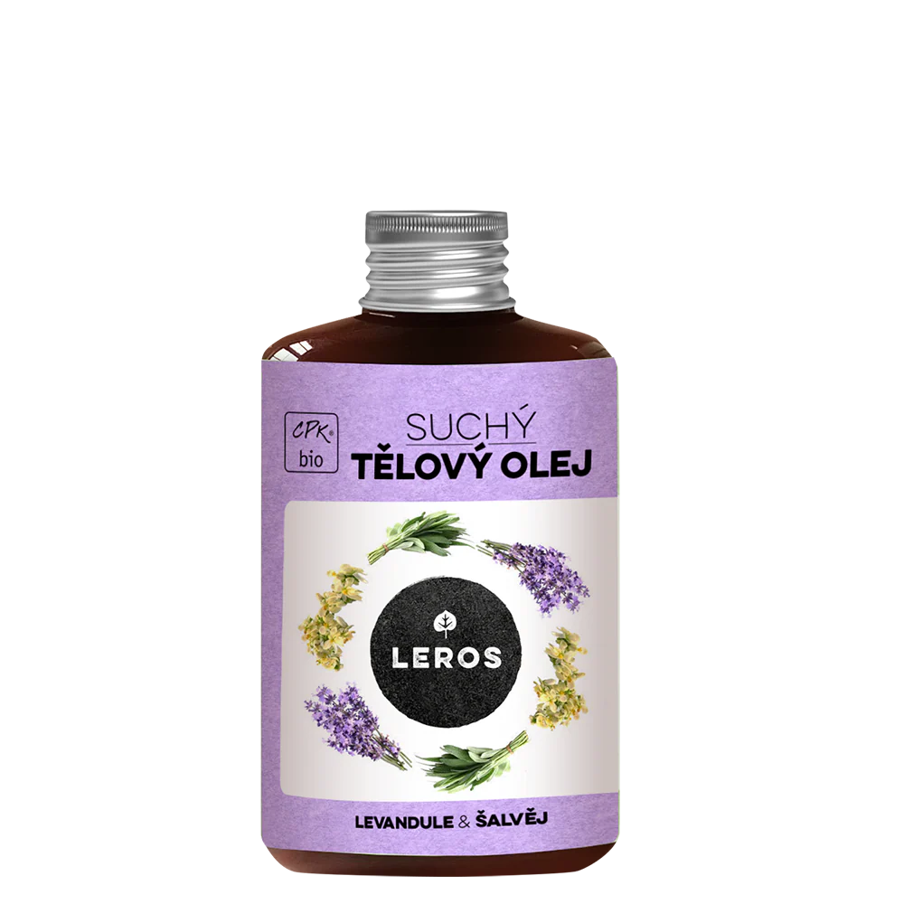 LEROS Suchý tělový olej BIO (100 ml) - Levandule & šalvěj - Image 2