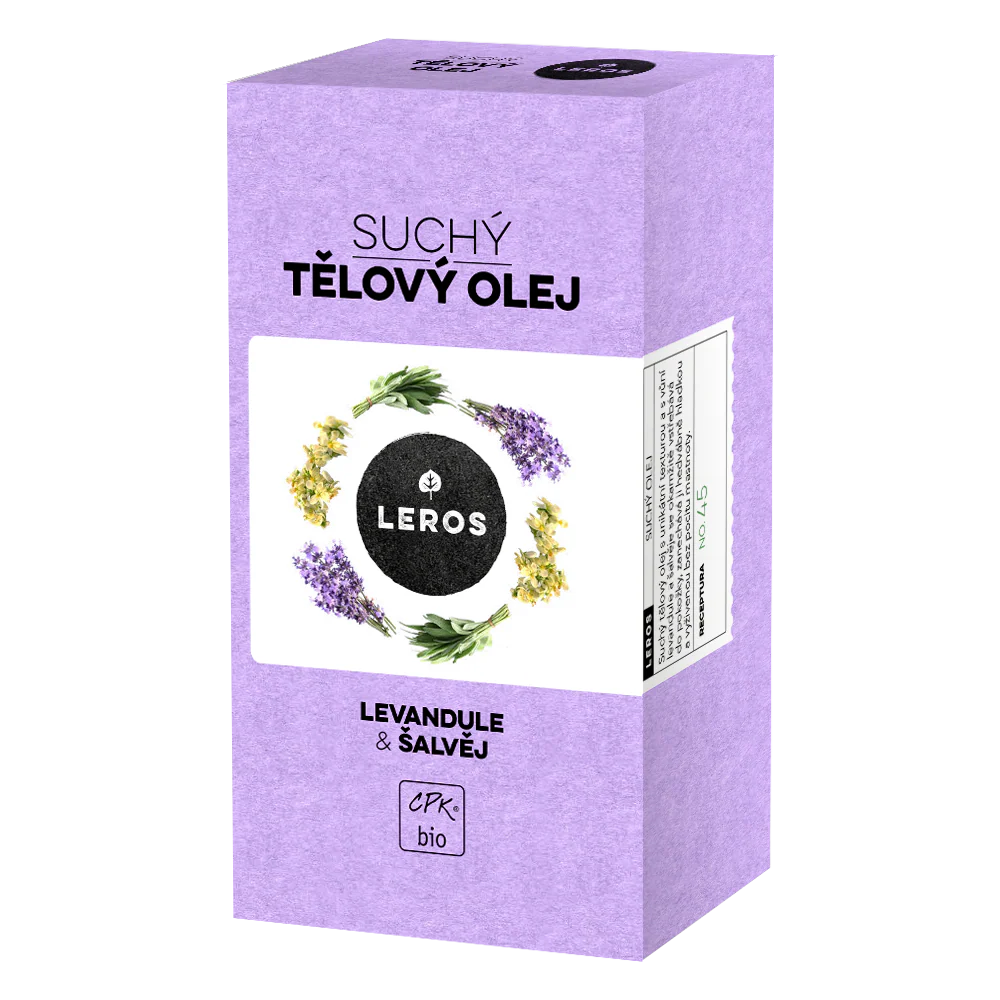 LEROS Suchý tělový olej BIO (100 ml) - Levandule & šalvěj - Image 3