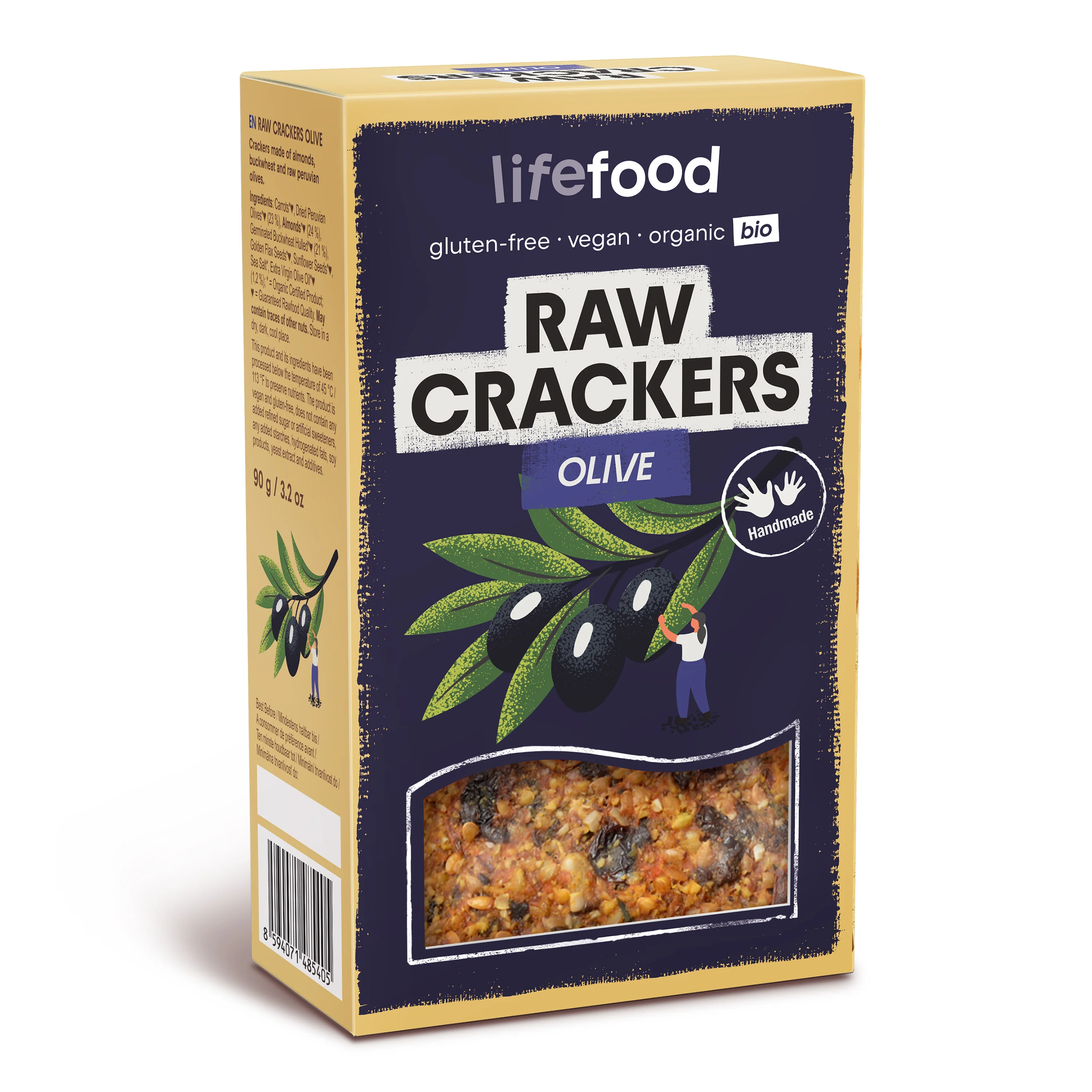 Lifefood Life Crackers olivové RAW BIO (90 g)