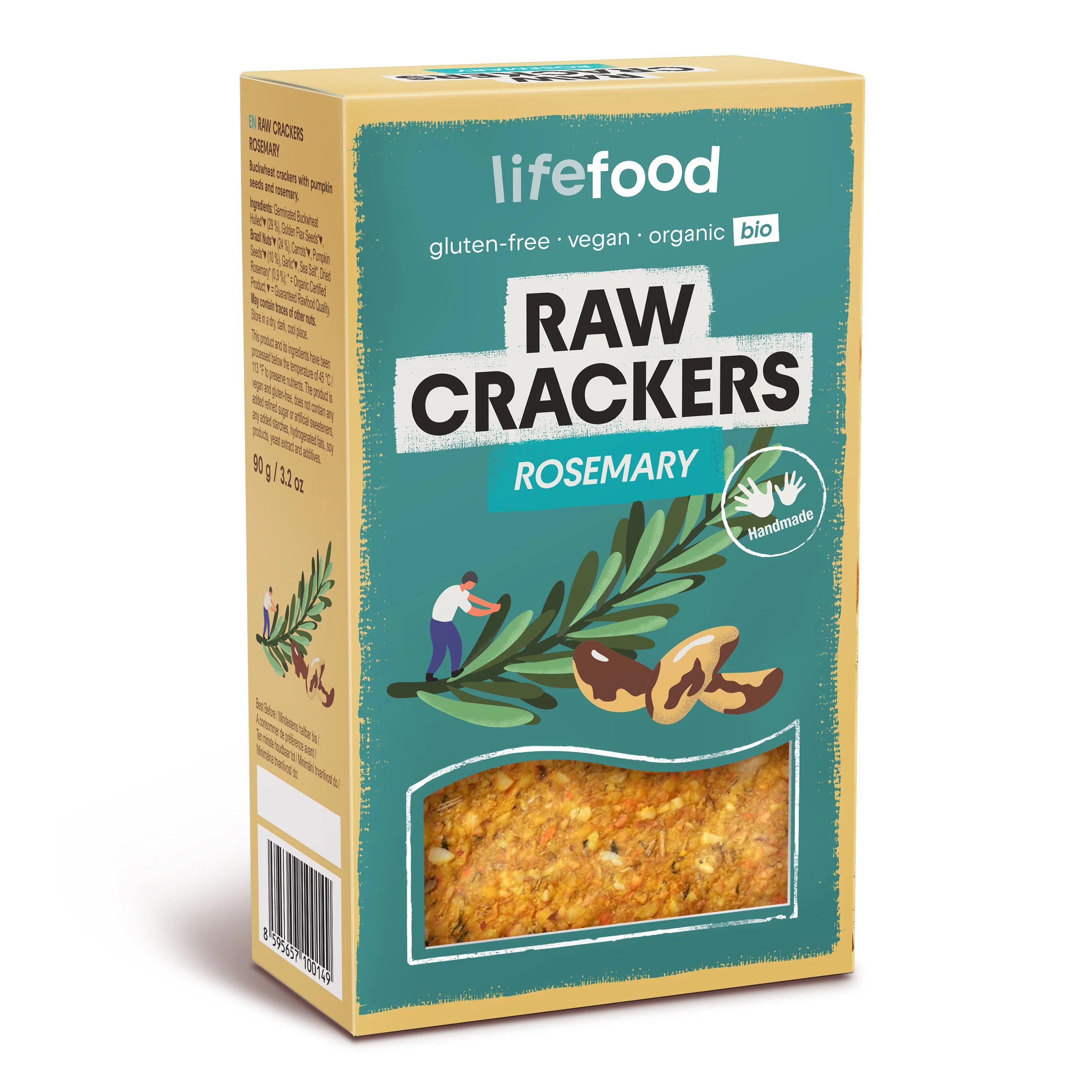 Lifefood Life Crackers rozmarýnové RAW BIO (90 g)