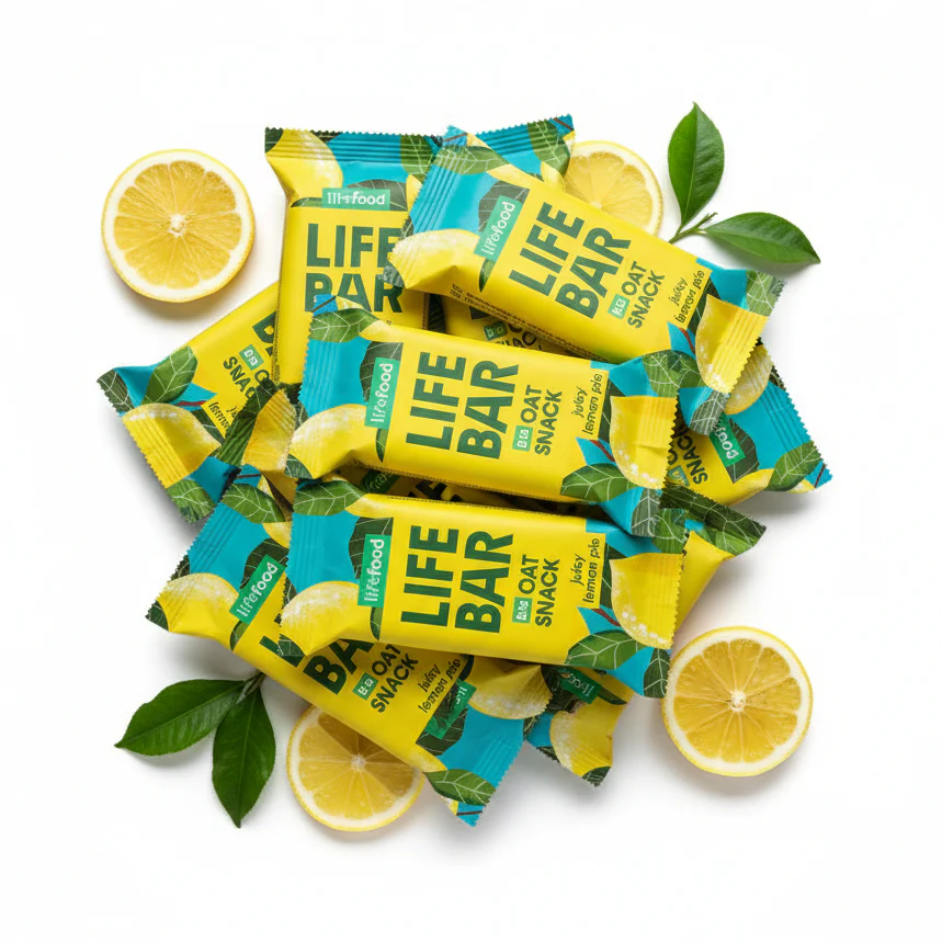 Lifefood Zvýhodněná sada 13 + 2 tyčinky zdarma - Lifebar Oat Snack Citron BIO (15 x 40 g)