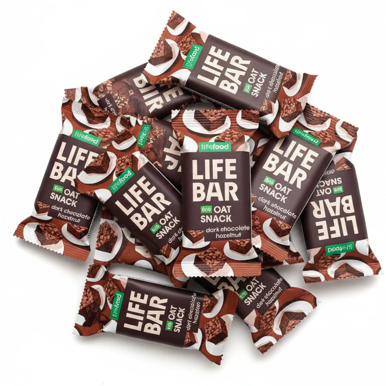 Lifefood Zvýhodněná sada 13 + 2 tyčinky zdarma - Lifebar Oat Snack Dark Chocolate Hazelnut BIO (15 x 40 g) - Image 2