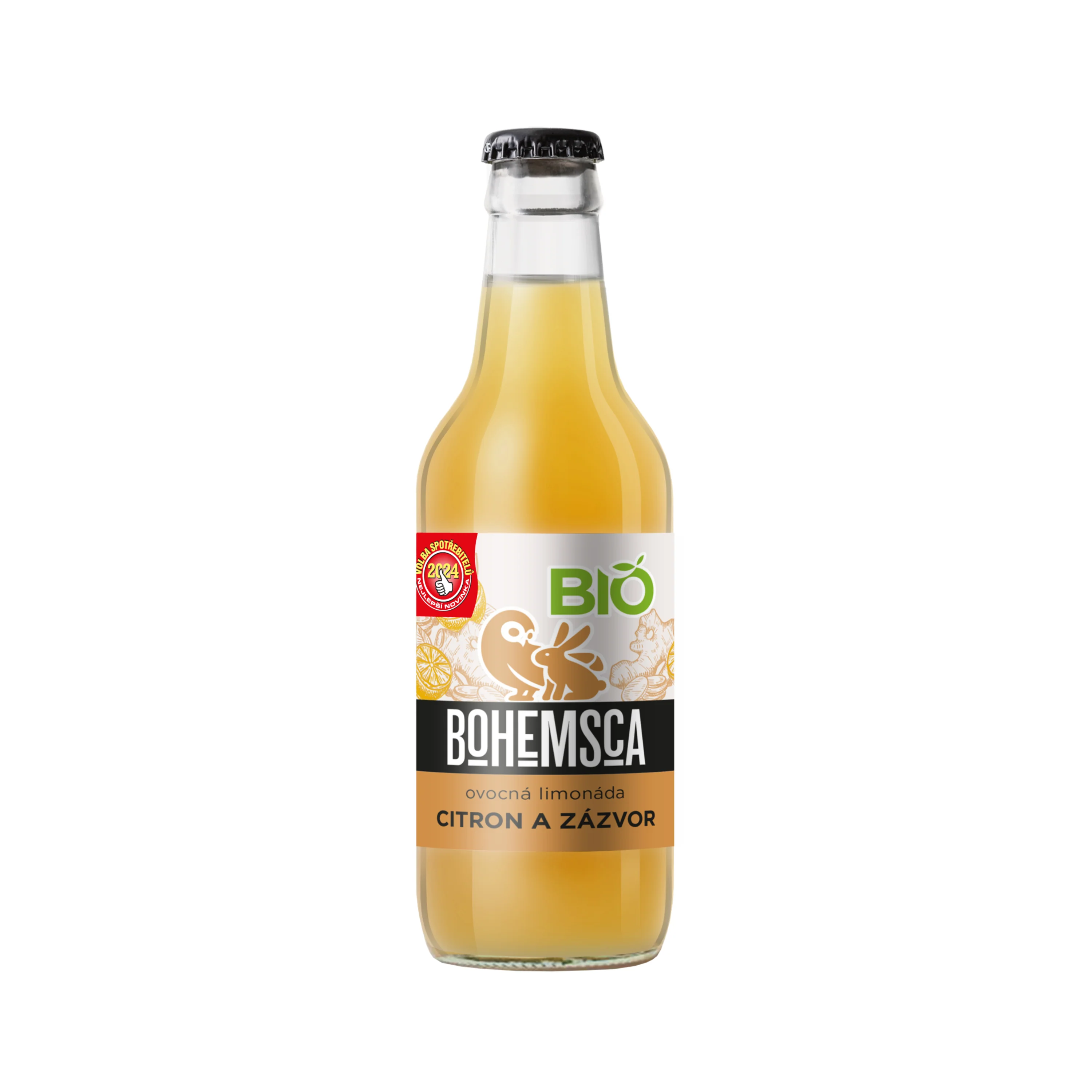Bohemsca Limonáda Citrón a zázvor BIO (200 ml)