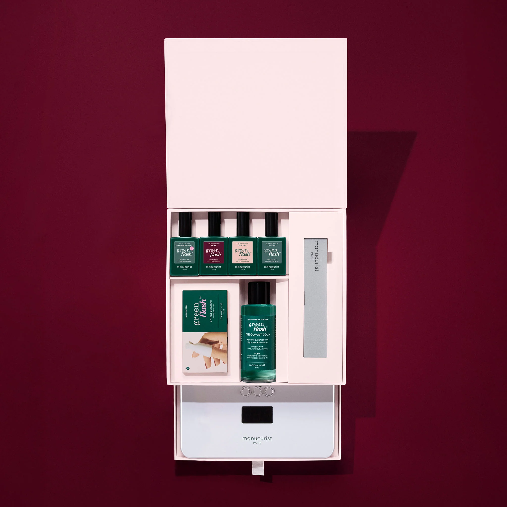Manucurist Dárková sada Green Flash LED Kit 36W - Prune a Pale Rose - Image 3