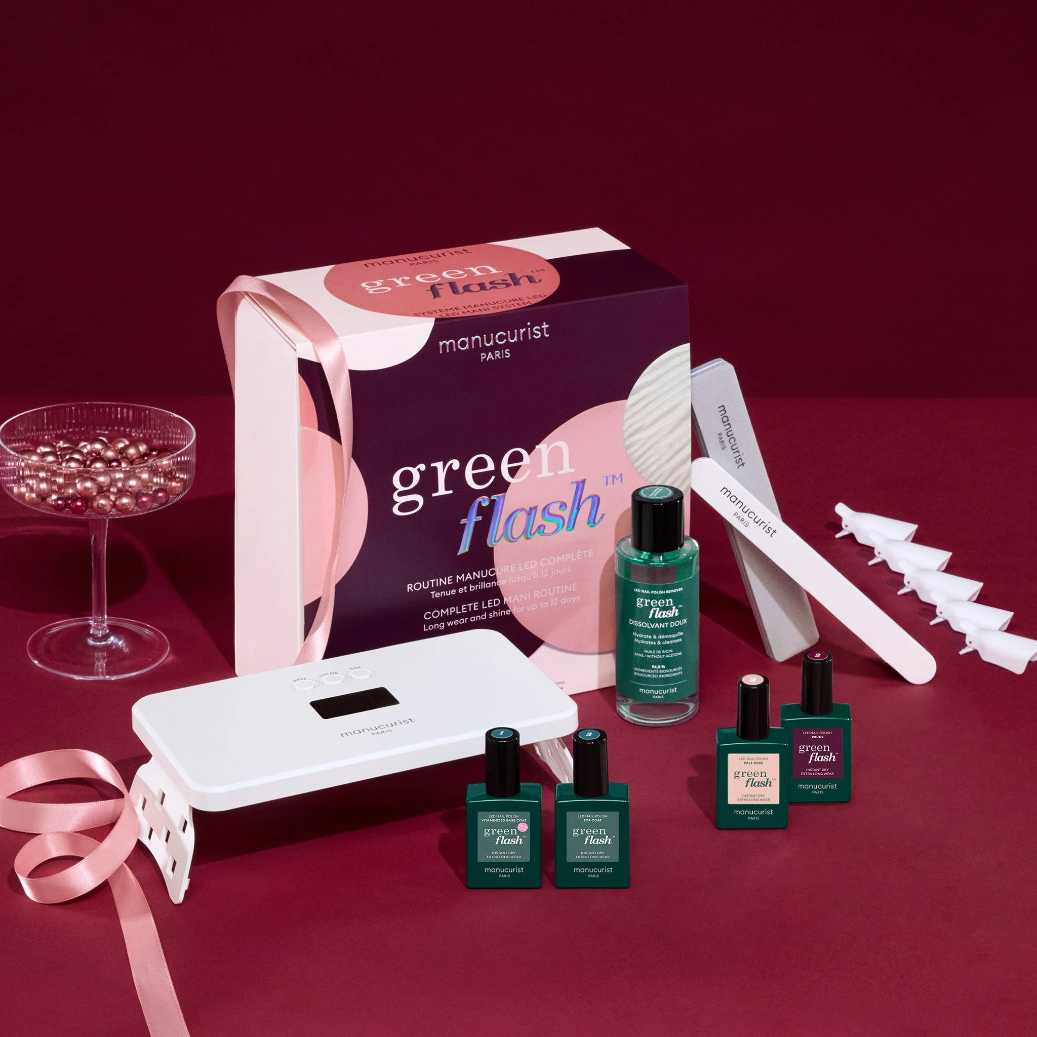 Manucurist Dárková sada Green Flash LED Kit 36W - Prune a Pale Rose - Image 5