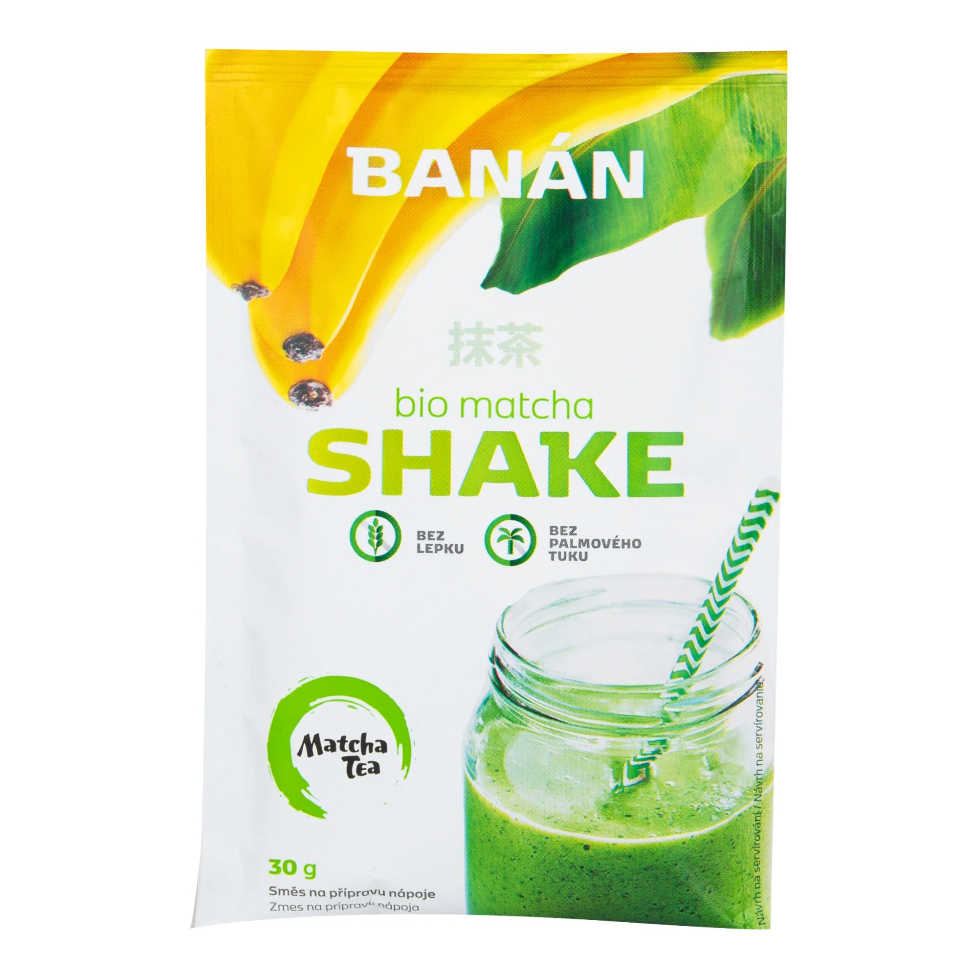 Matcha Tea Matcha shake banán bezlepkový BIO (30 g)