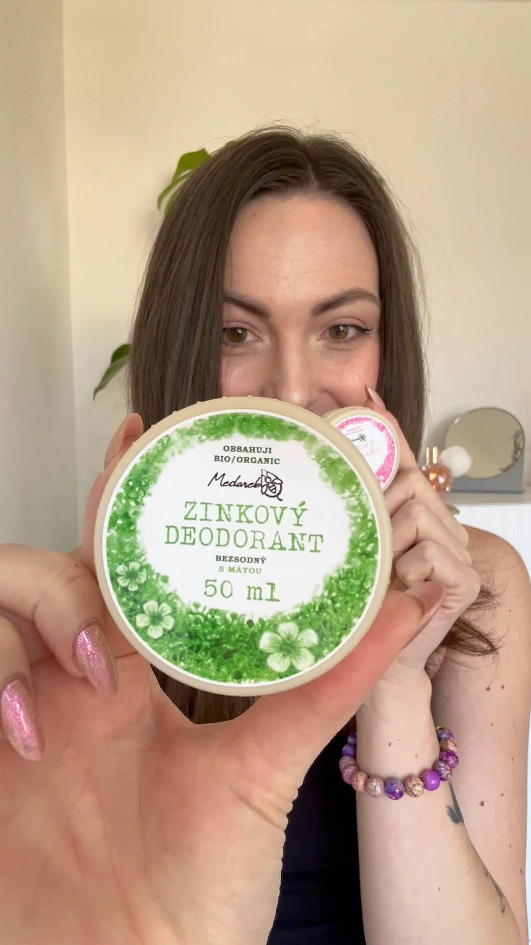 Medarek Krémový deodorant zinkový bez sody - Sladká máta (30 ml) - Image 3