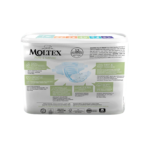 Moltex Ekoplenky Pure & Nature - pro novorozence (2-5 kg) (22 ks) - Image 3
