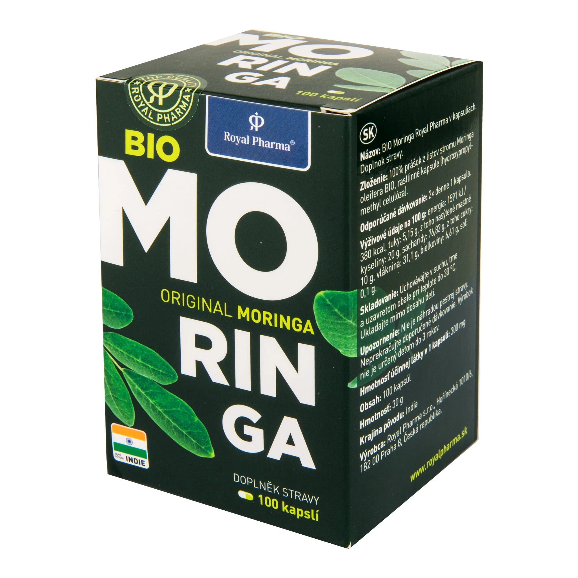 Royal Pharma Moringa 100 kapslí BIO (30 g) - Image 2