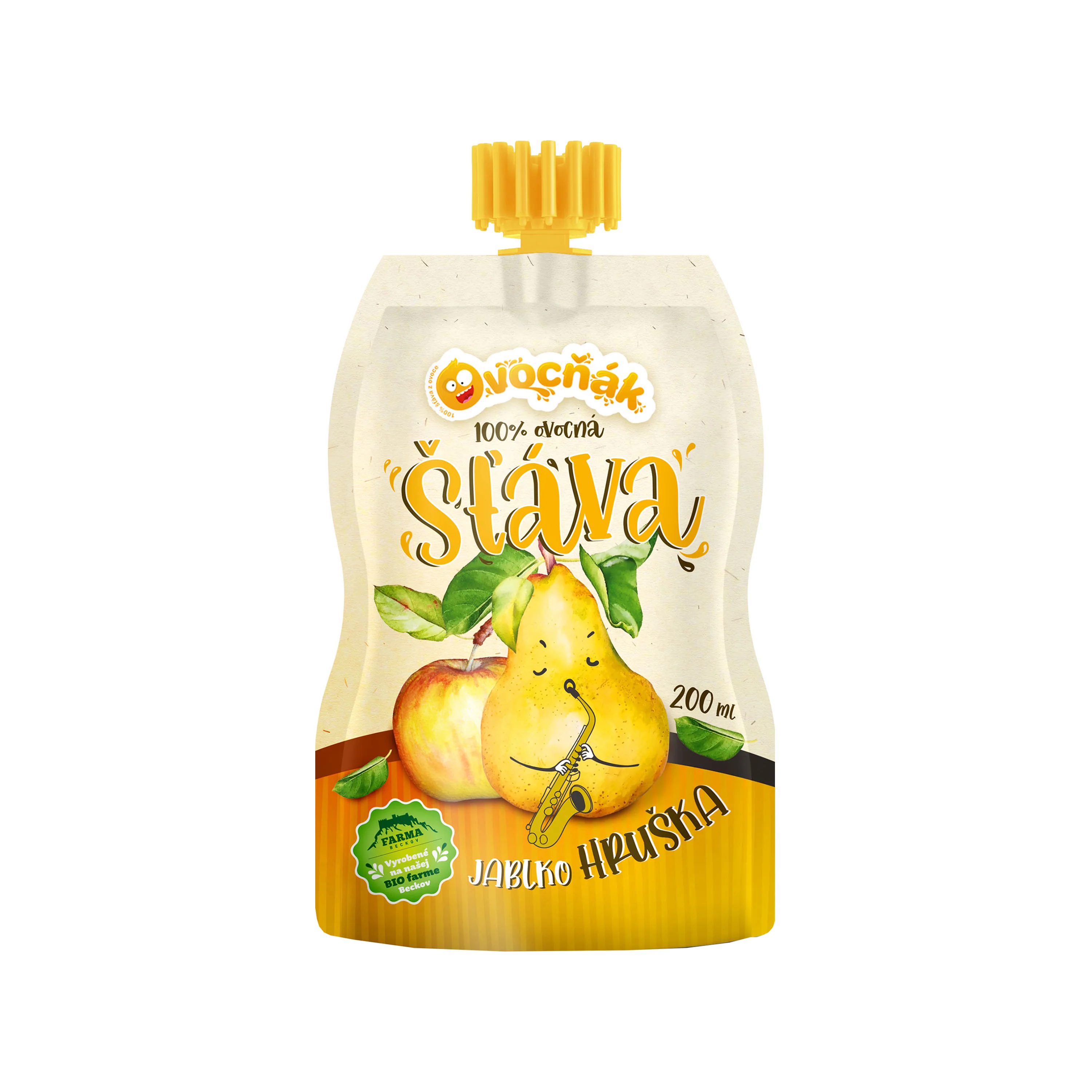 Mošt ovocný jablko-hruška 200 ml   OVOCŇÁK