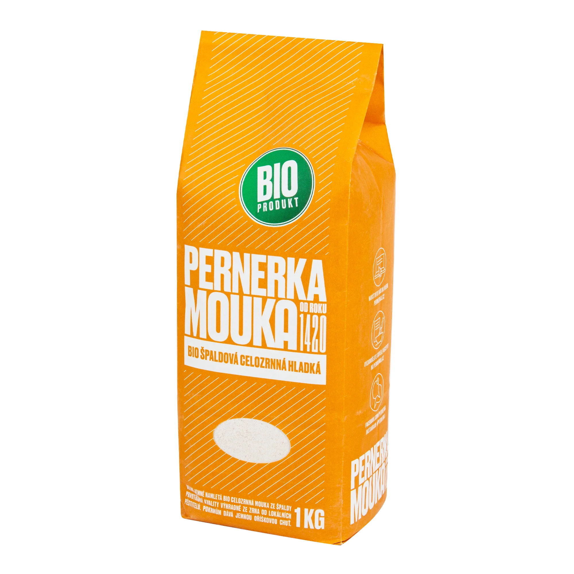 Mouka špaldová celozrnná hladká 1 kg BIO PERNERKA - Image 2