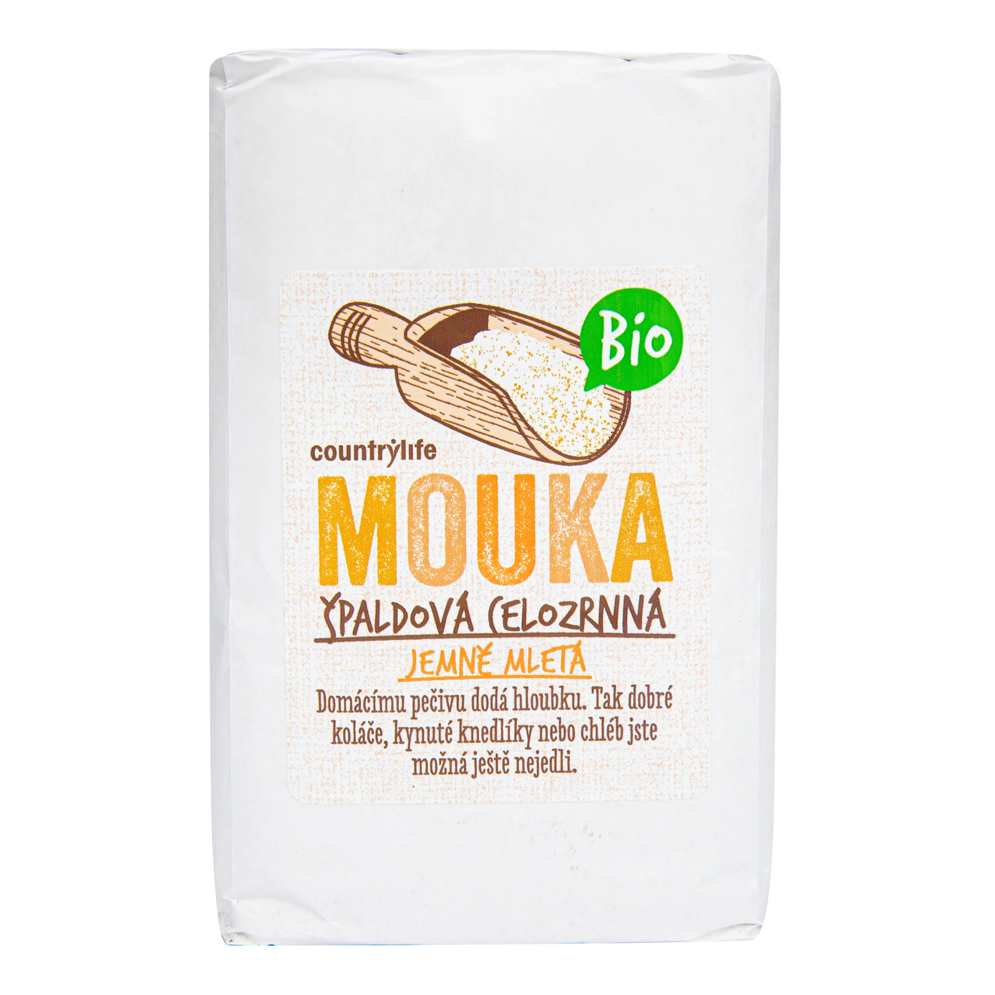 Mouka špaldová celozrnná jemně mletá 1 kg BIO   COUNTRY LIFE