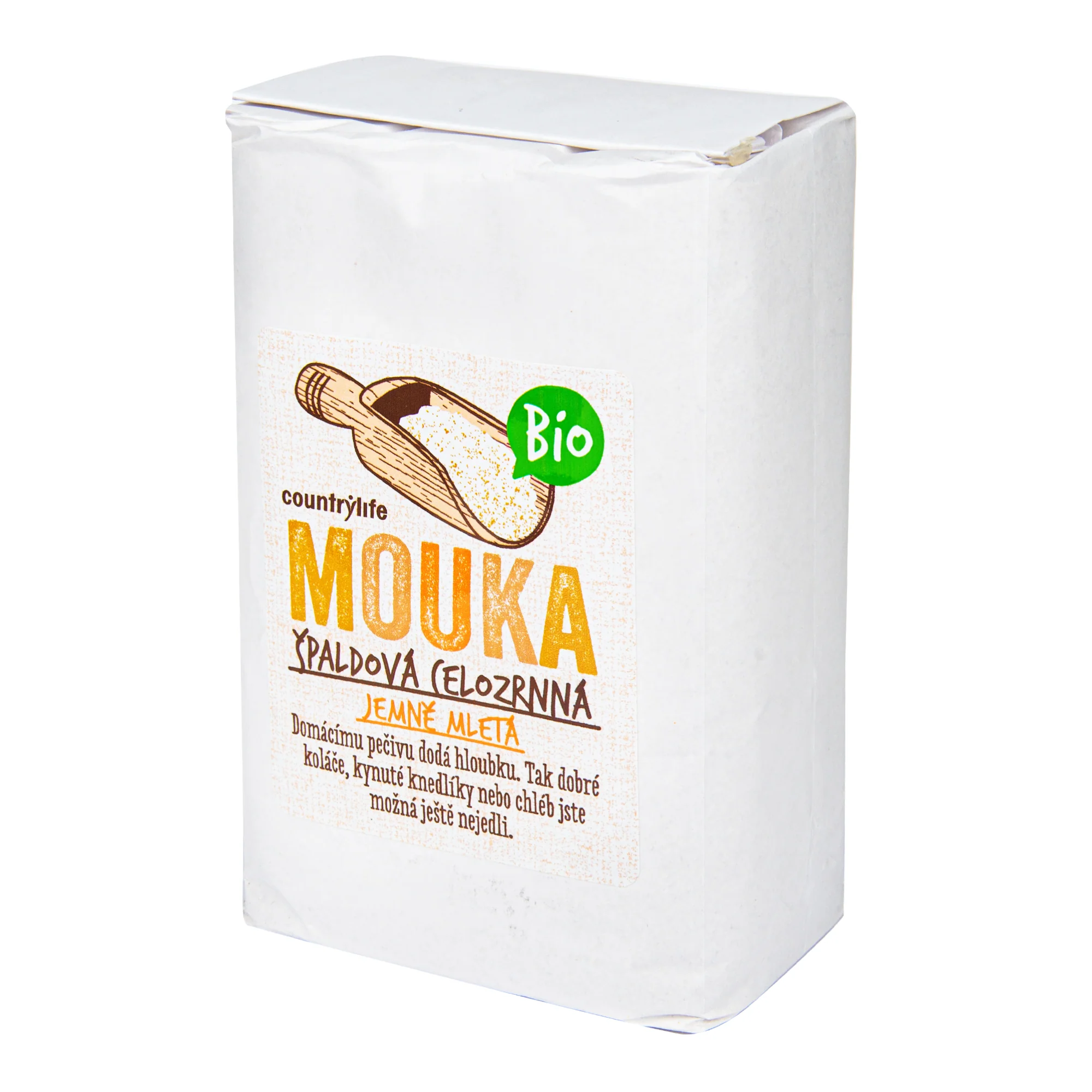 Mouka špaldová celozrnná jemně mletá 1 kg BIO   COUNTRY LIFE - Image 2