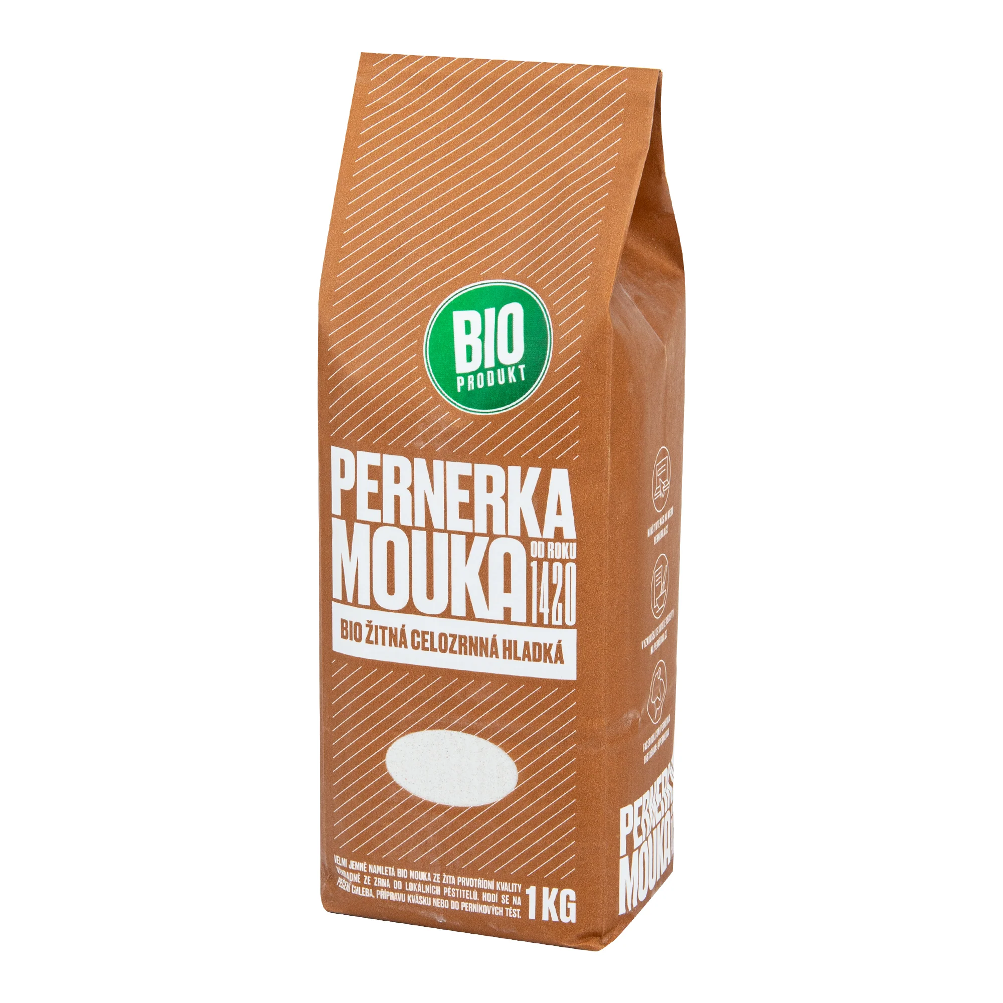 Mouka žitná celozrnná hladká 1 kg BIO   PERNERKA - Image 2