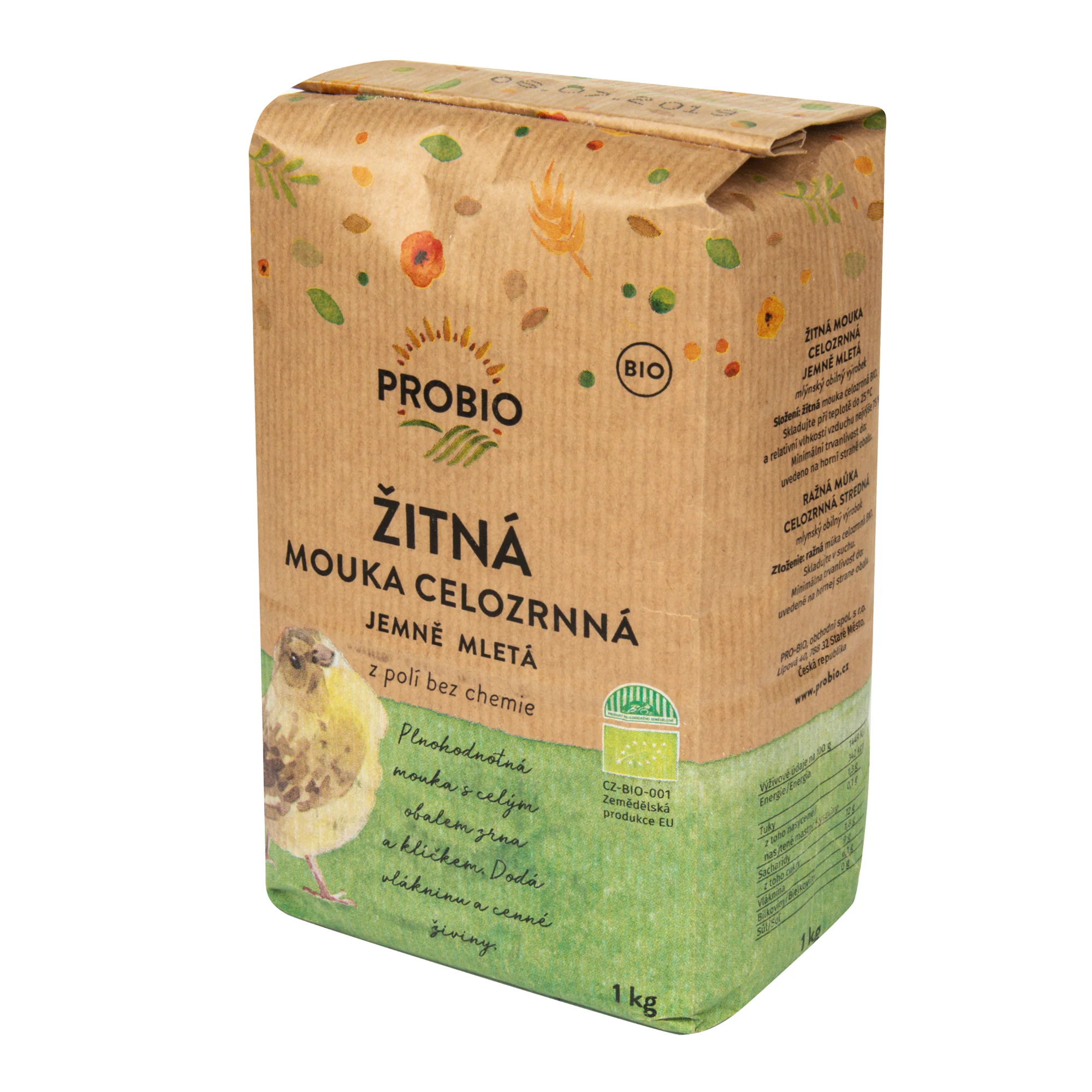 PROBIO Mouka žitná celozrnná jemně mletá BIO (1 kg) - Image 2