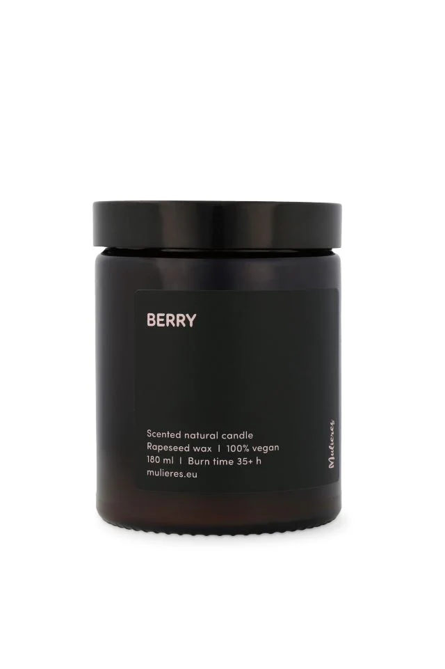 Mulieres Vonná svíčka ve skle - lesní ovoce (180 ml)