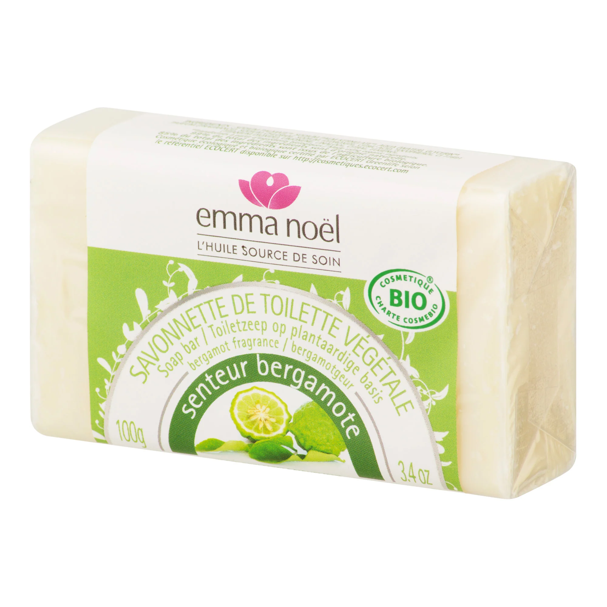 Mýdlo rostlinné bergamot 100 g BIO   EMMA NOËL - Image 2