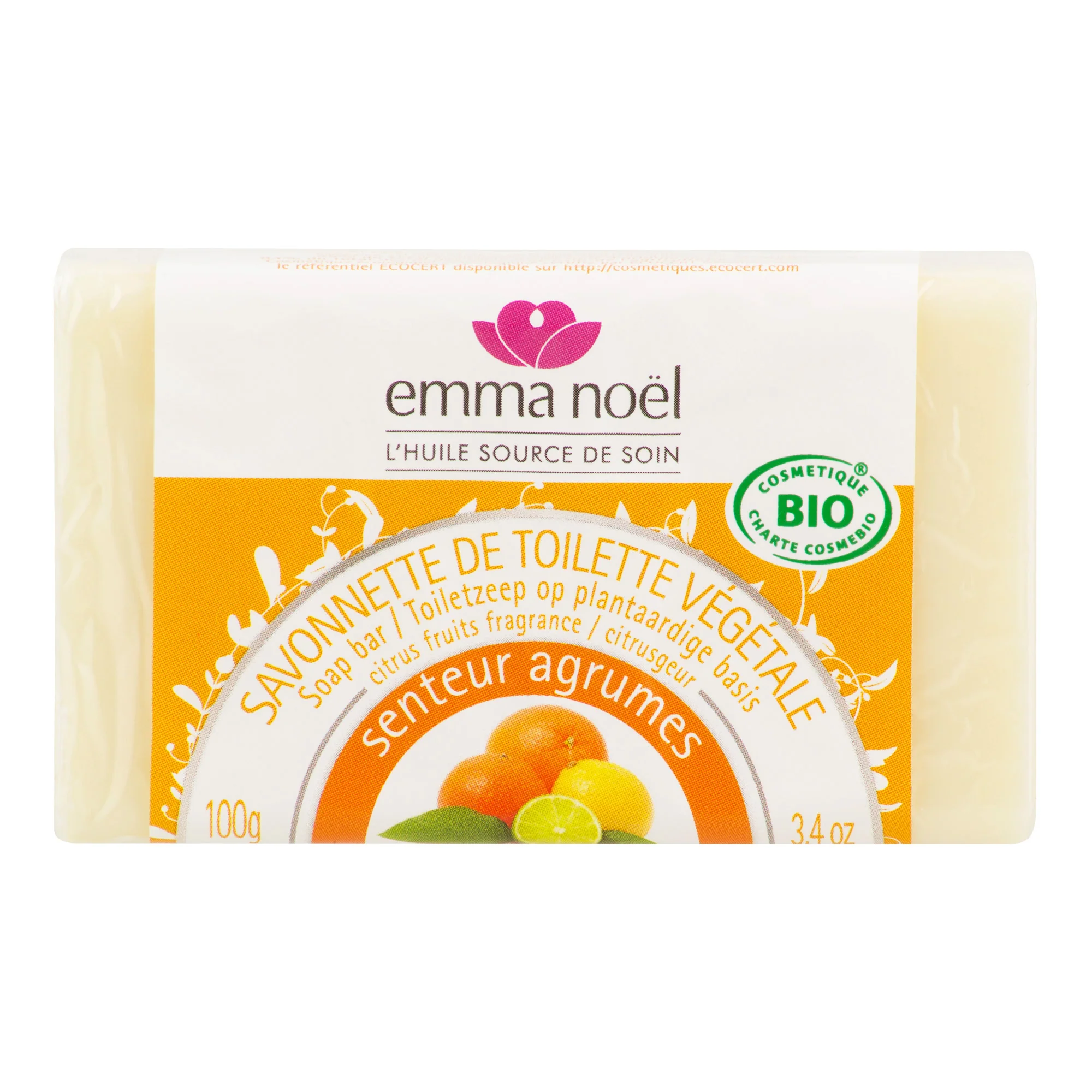 Mýdlo rostlinné citrus 100 g BIO EMMA NOËL