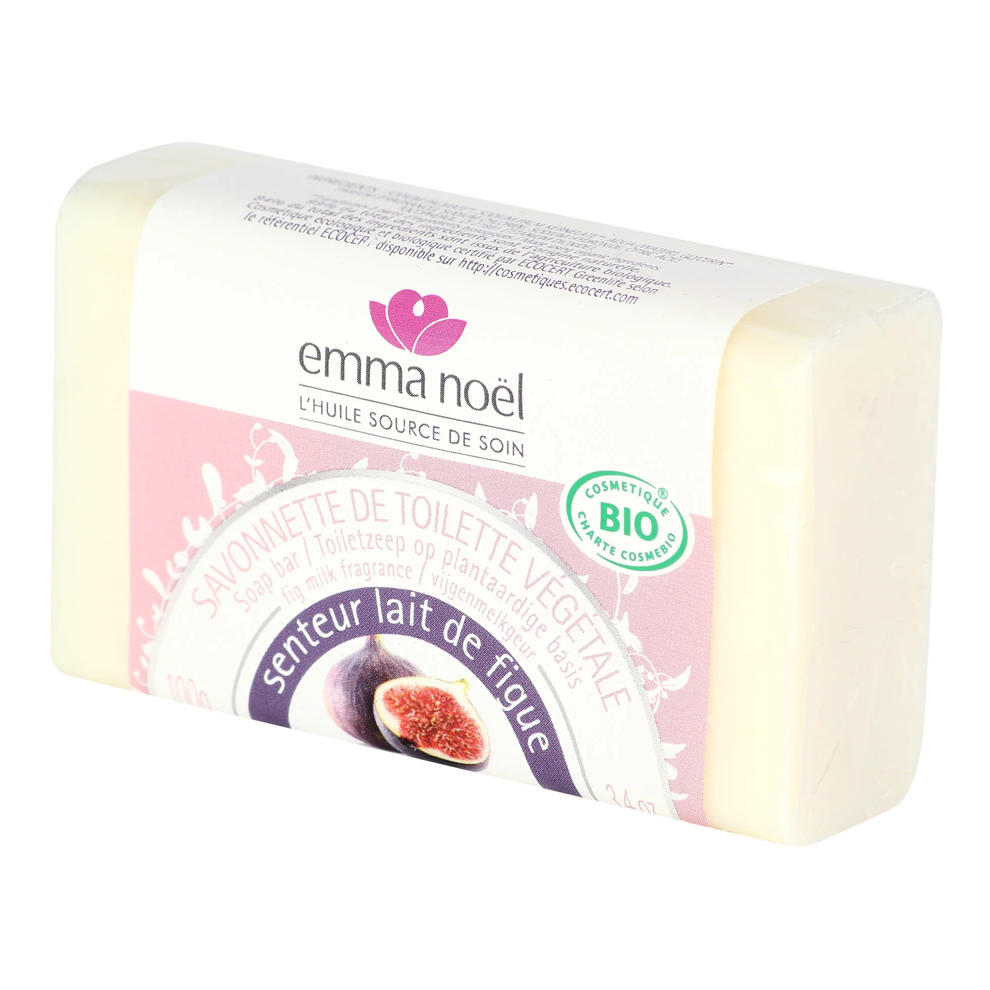 Mýdlo rostlinné fíkové mléko 100 g BIO   EMMA NOËL - Image 2