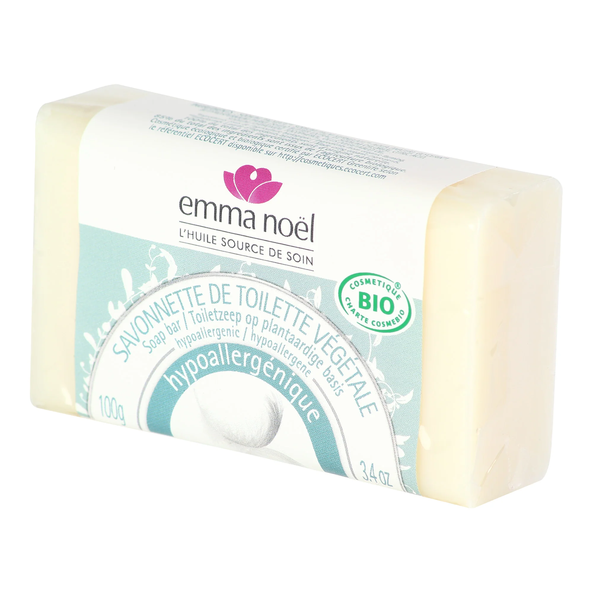 Mýdlo rostlinné hypoalergenní 100 g BIO   EMMA NOËL - Image 2