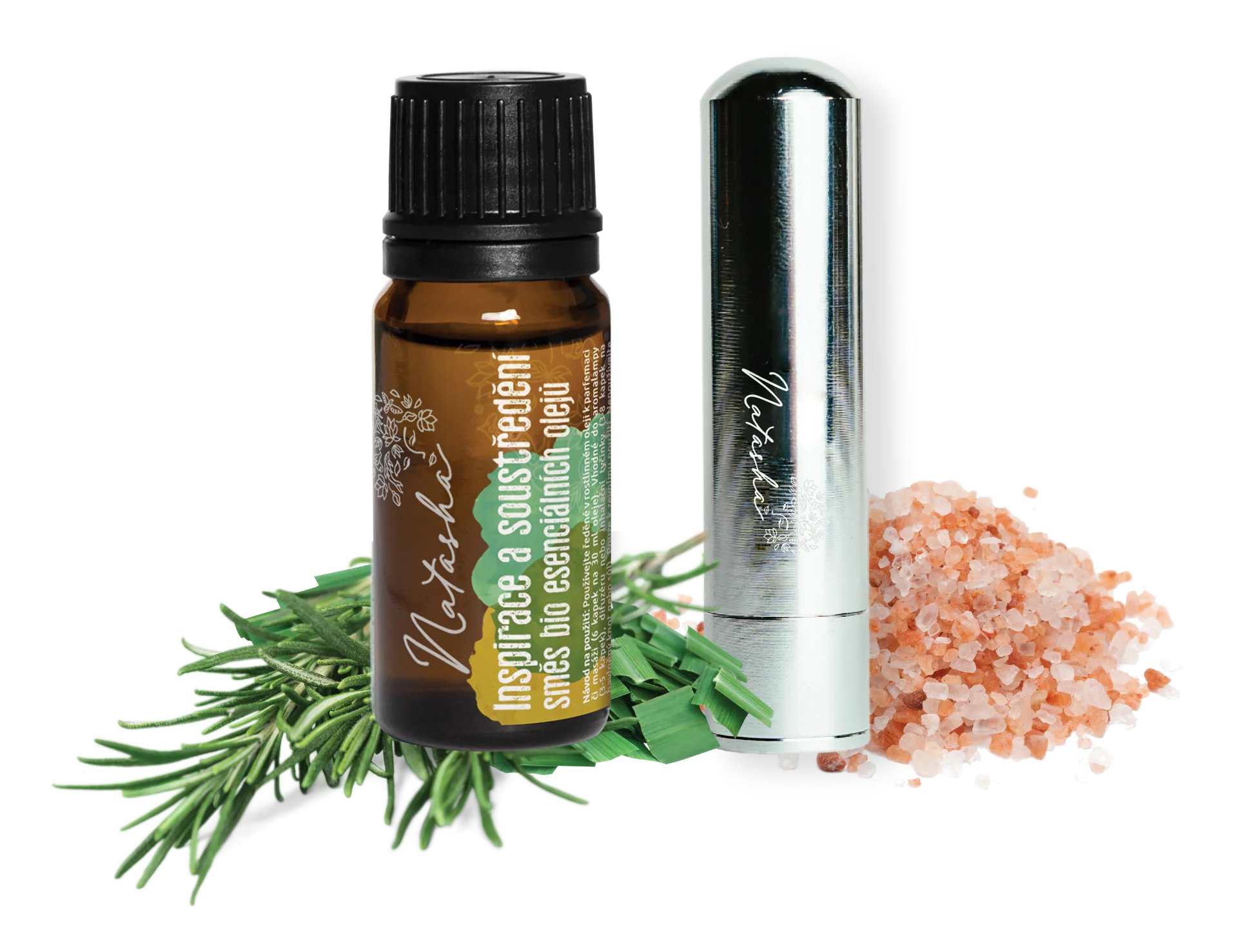 Natasha Aroma sada s inhalátorem - Inspirace a soustředění