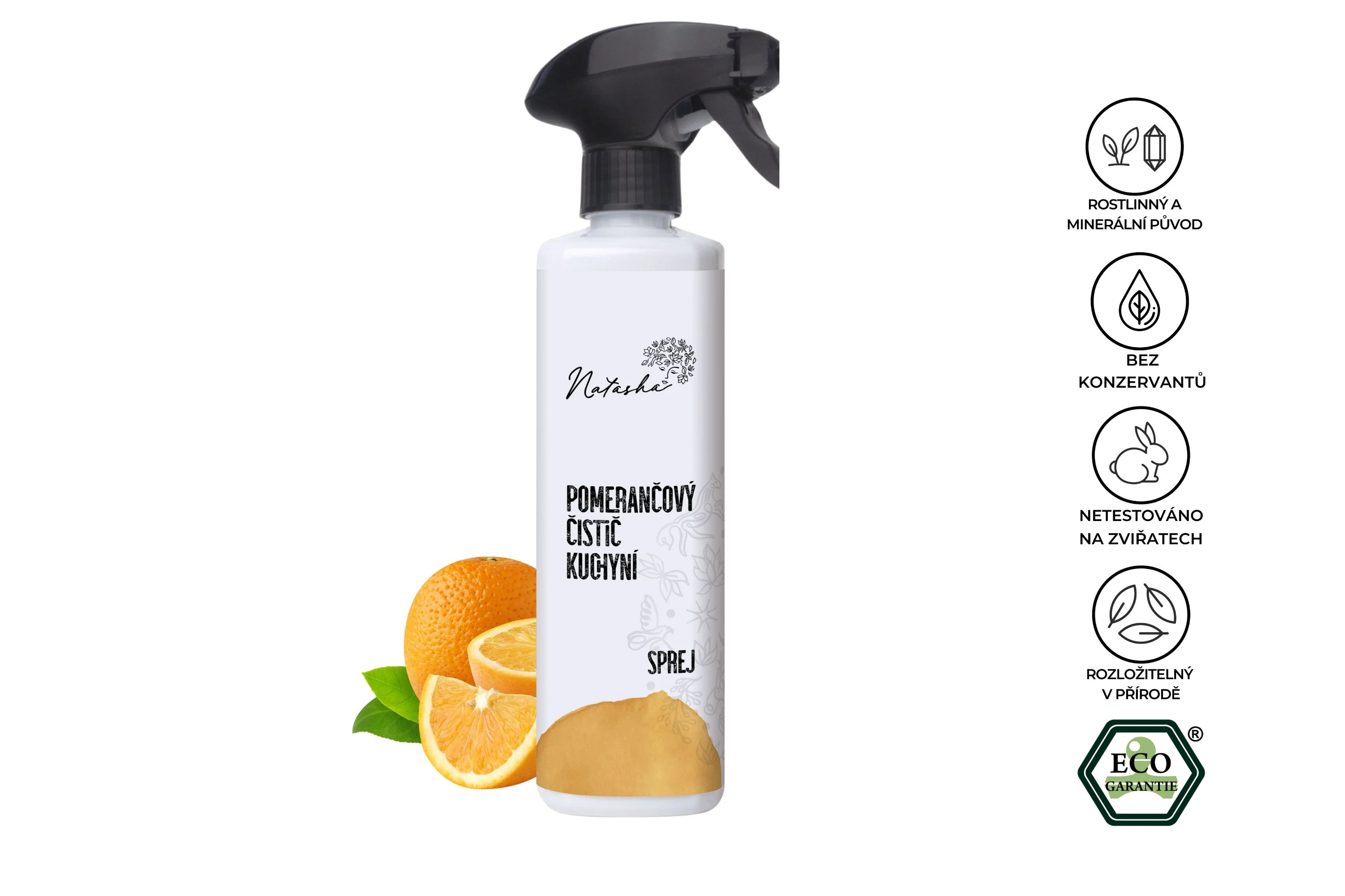 Natasha Pomerančový čistič kuchyní - sprej (500 ml) - Image 2