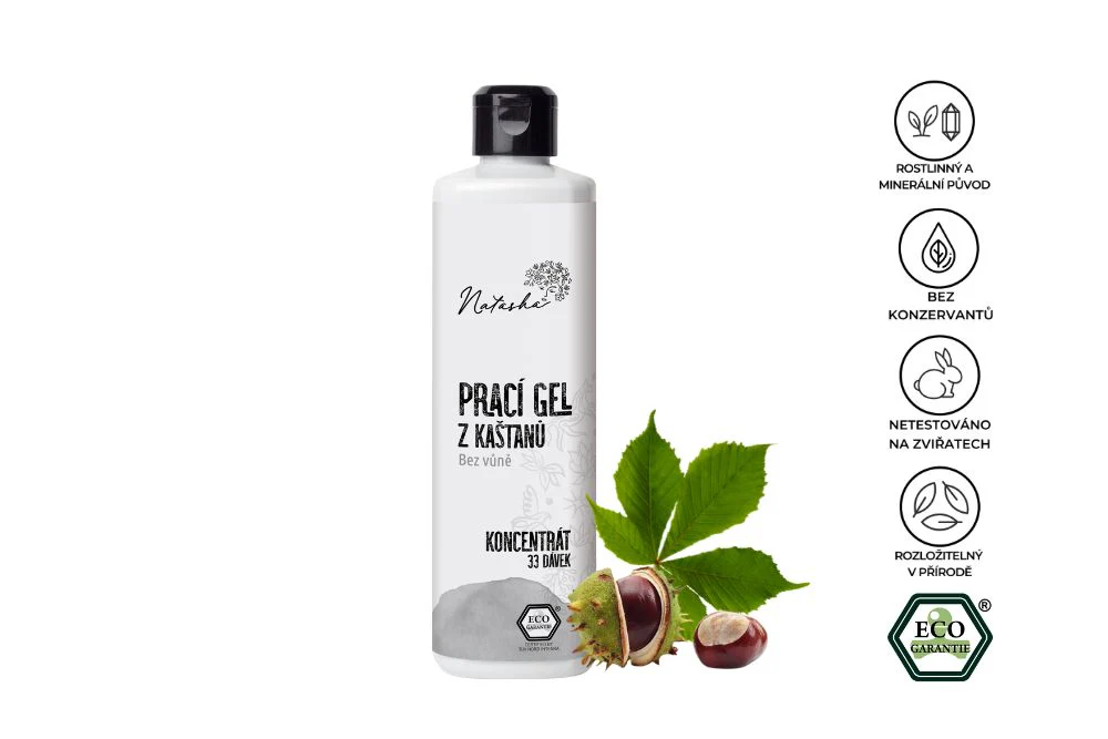 Natasha Prací gel z kaštanů bez vůně - koncentrát - Image 3