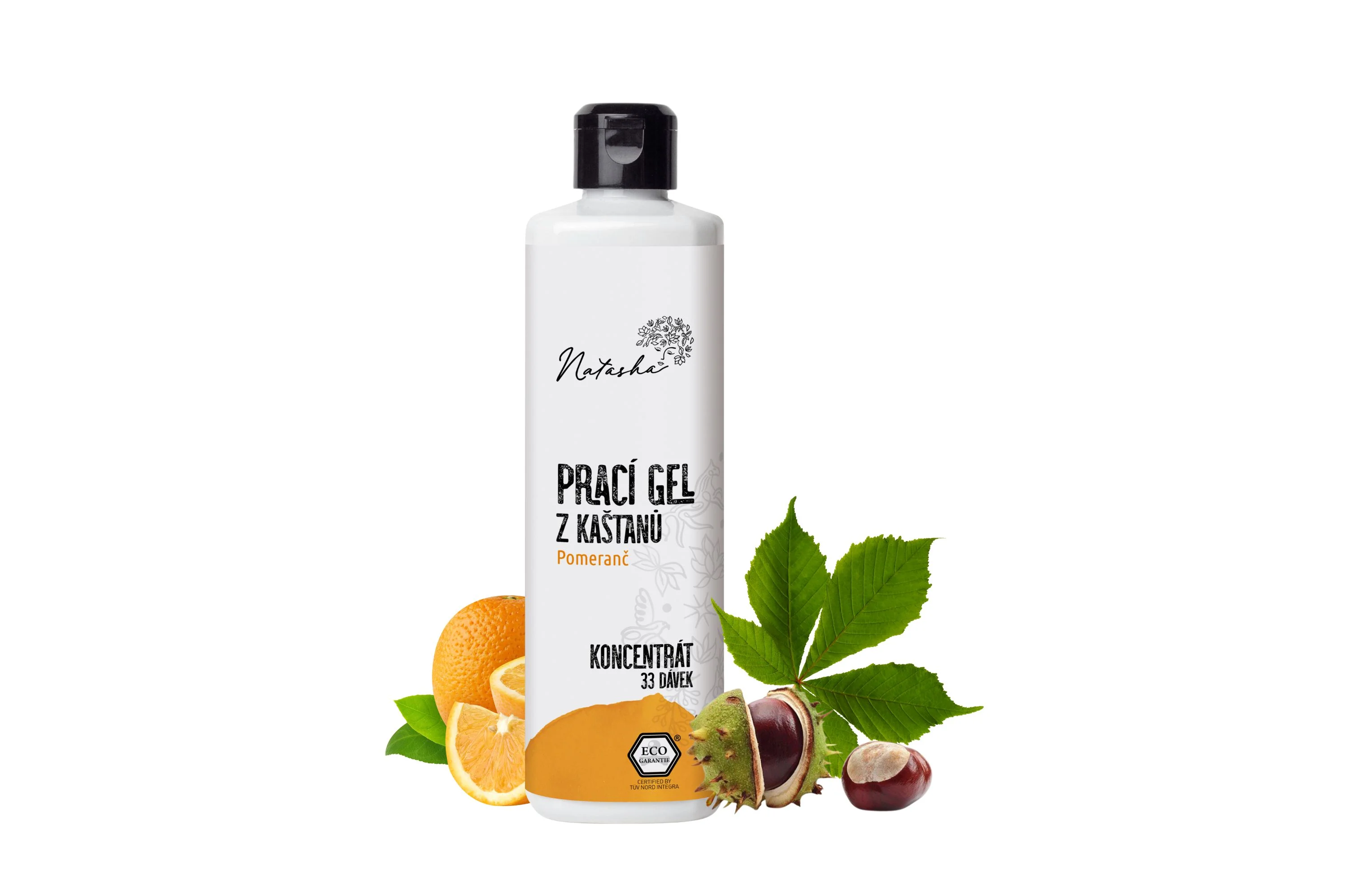 Natasha Prací gel z kaštanů Pomeranč - koncentrát