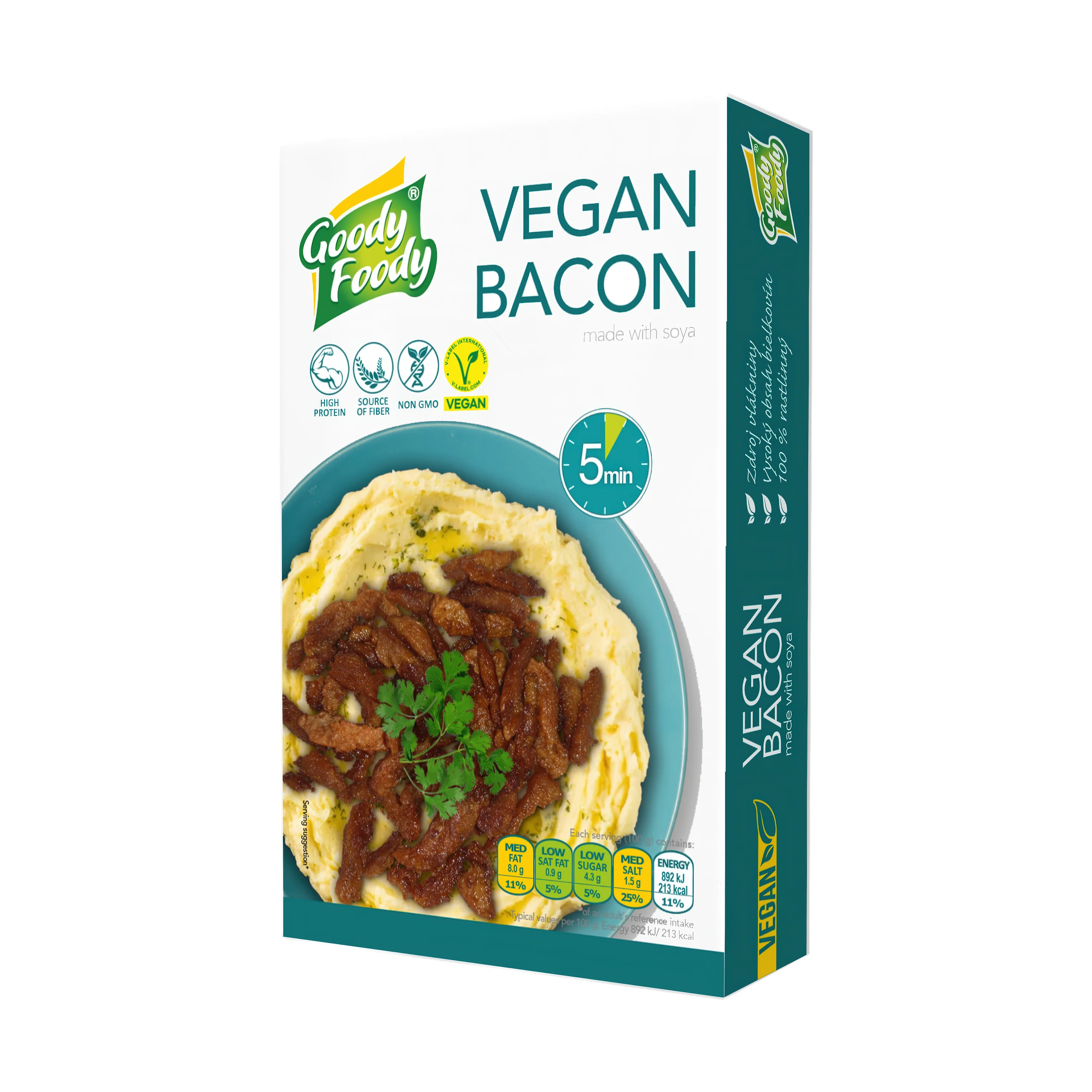 Nudličky s příchutí slaniny veganské 200 g GOODY FOODY - Image 2