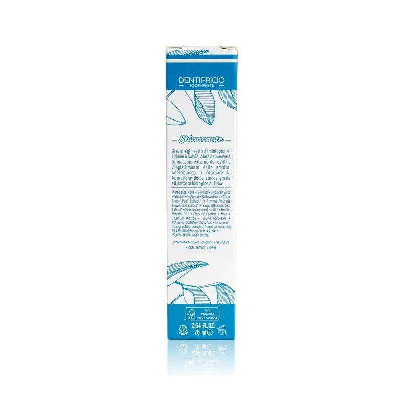 Officina Naturae Bělicí mátová zubní pasta Ecobio (75 ml) - Image 4